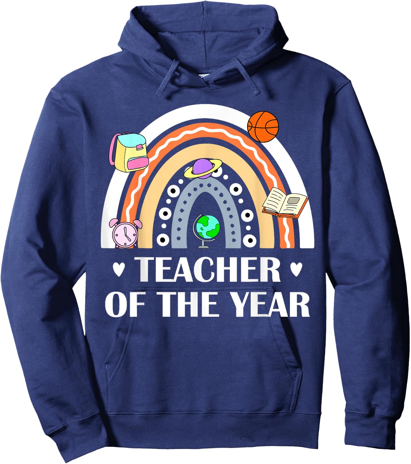 Teacher Of The Year Best Teacher Ever Men Women Hoodie - Hoodie | Navy