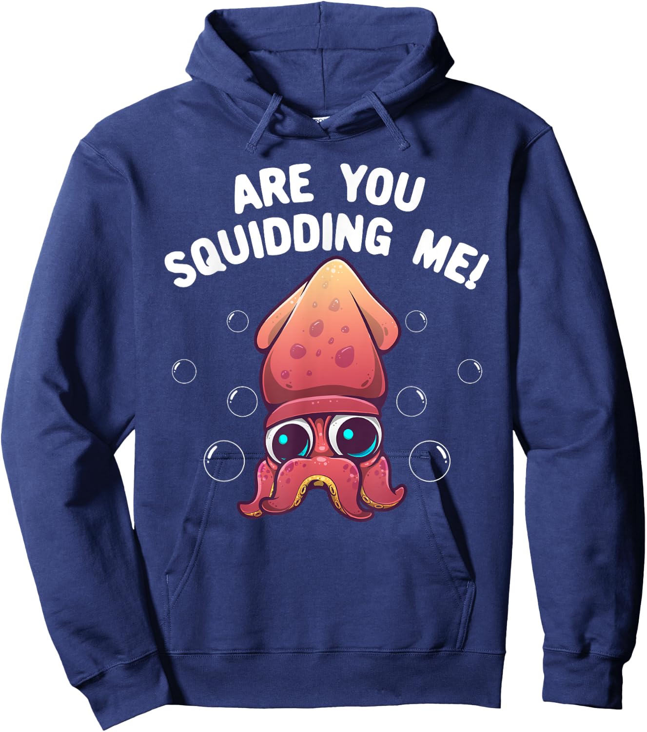Funny Squid Design For Kids Men Women Octopus Humor Lovers Hoodie - Hoodie | Navy