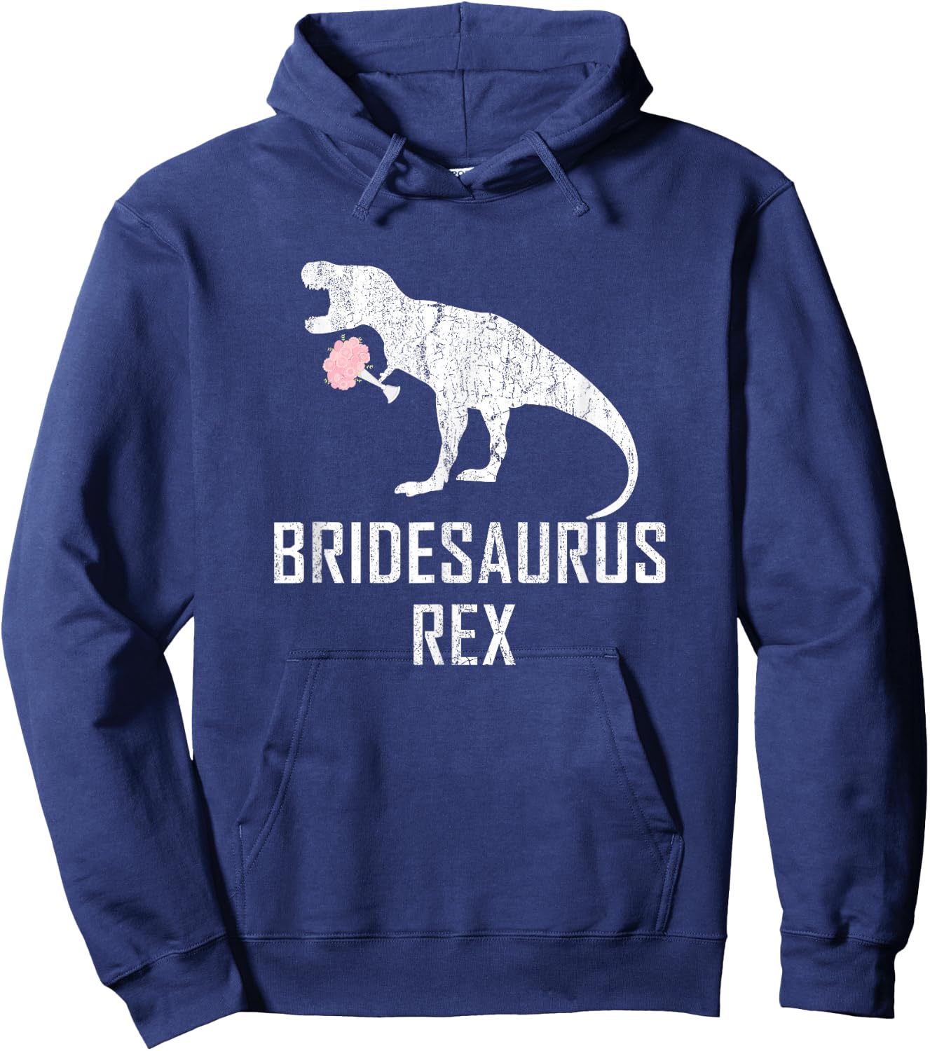 Bride Dinosaur Shirt Funny Bridesaurus Rex Wedding Gift Hoodie - Hoodie | Navy