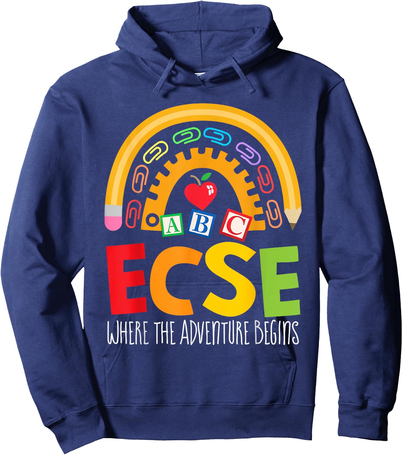 Early Childhood Special Education SPED ECSE Crew Squad Hoodie - Hoodie | Navy