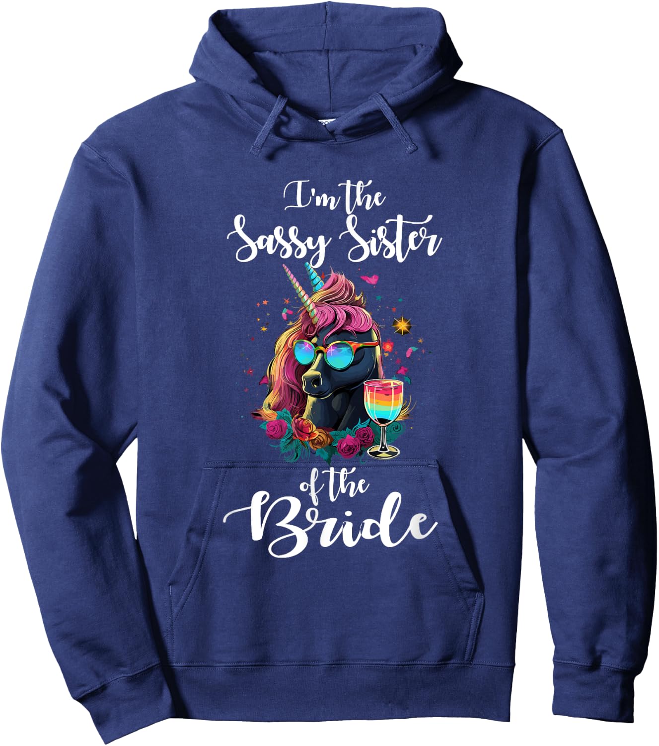 I'm the sassy Sister of the Bride Hoodie - Hoodie | Navy