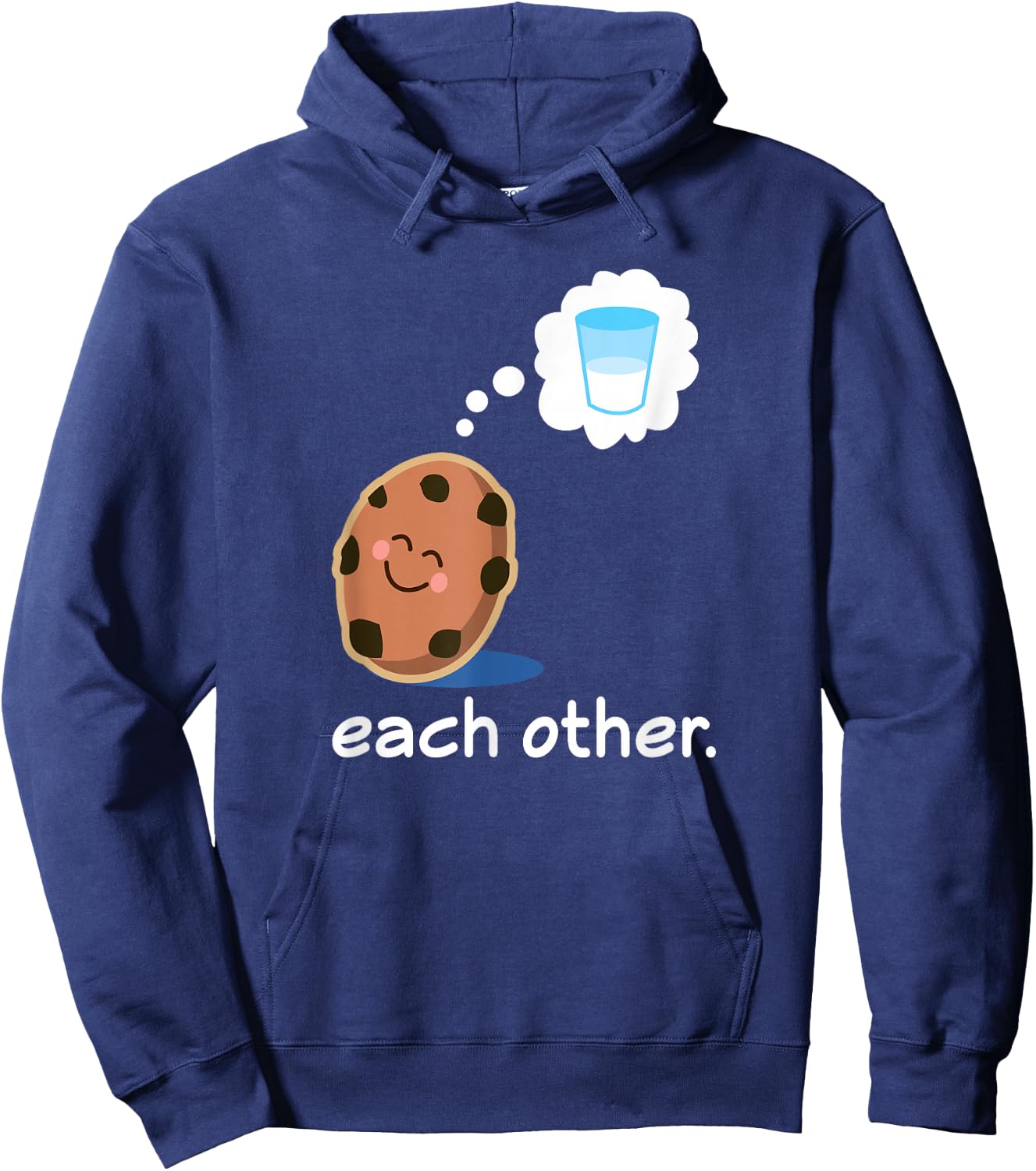 Couples Matching Cookie And Milk Valentine Gift Hoodie - Hoodie | Navy