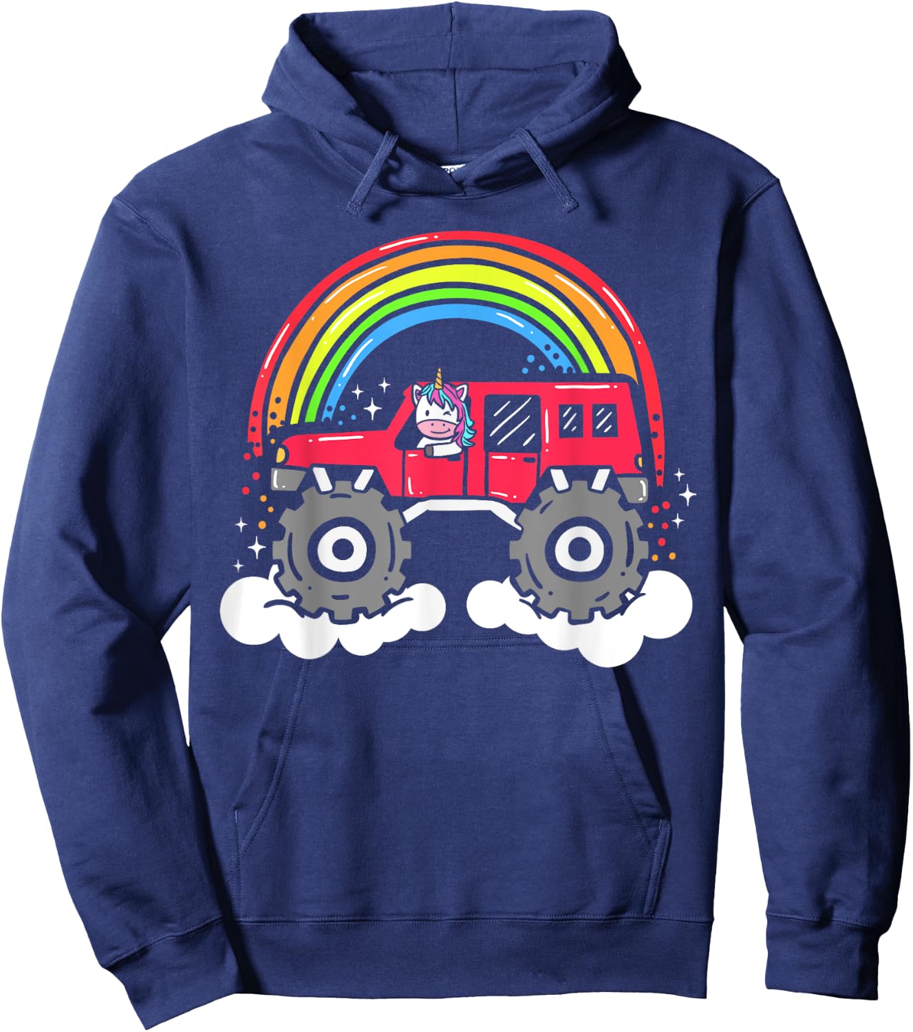 Unicorn Monster Truck Hoodie - Hoodie | Navy