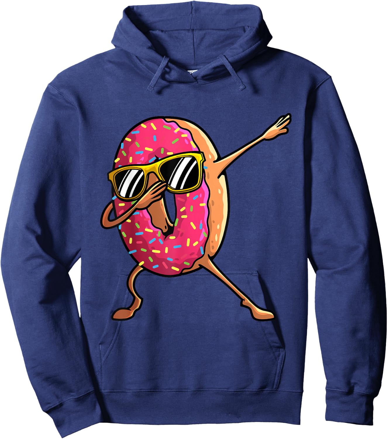 Funny Donut Designs for Boys Kids Girl Hip-Hop Dabbing Donut Small Hoodie - Hoodie | Navy