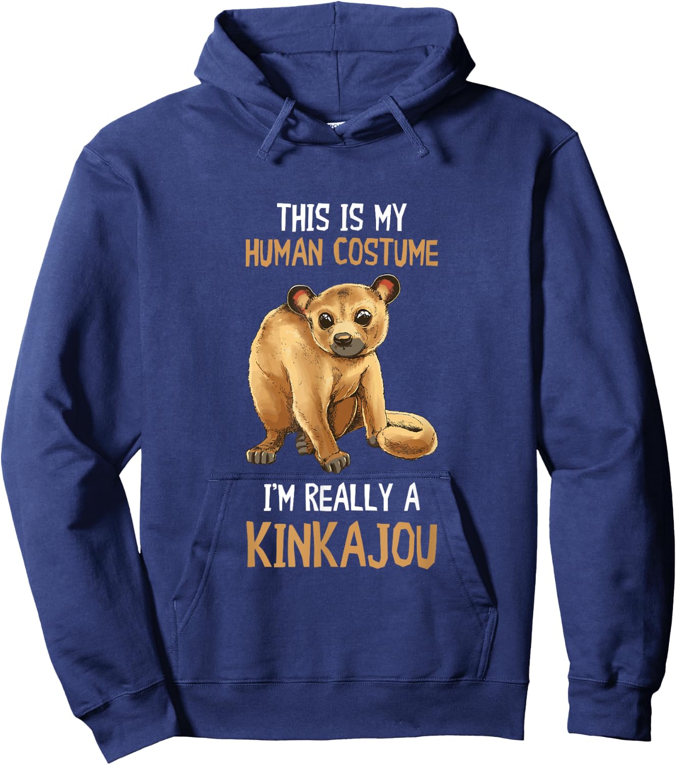 Kinkajou Human Costume Night Ape Animal Kinkajou Lover Hoodie - Hoodie | Navy