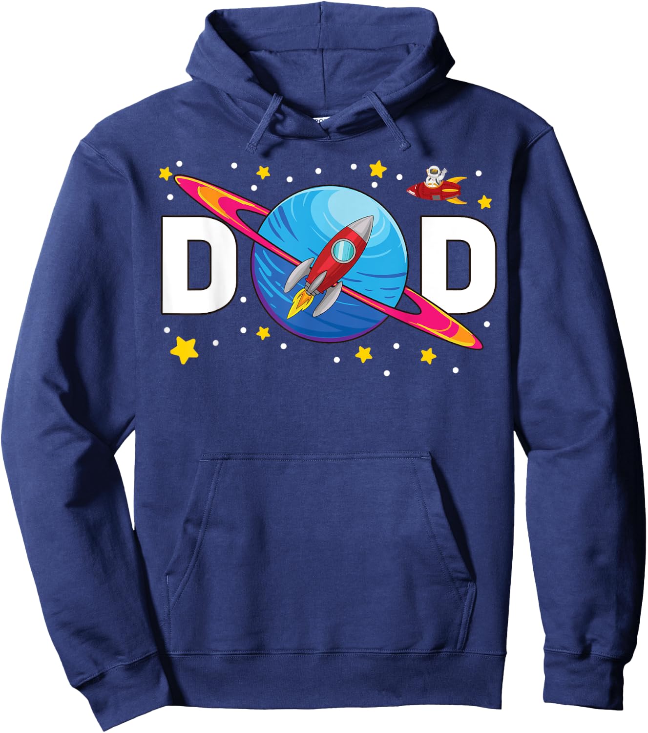 Dad Outer Space Birthday Crew Space Themed Birthday Party Hoodie - Hoodie | Navy