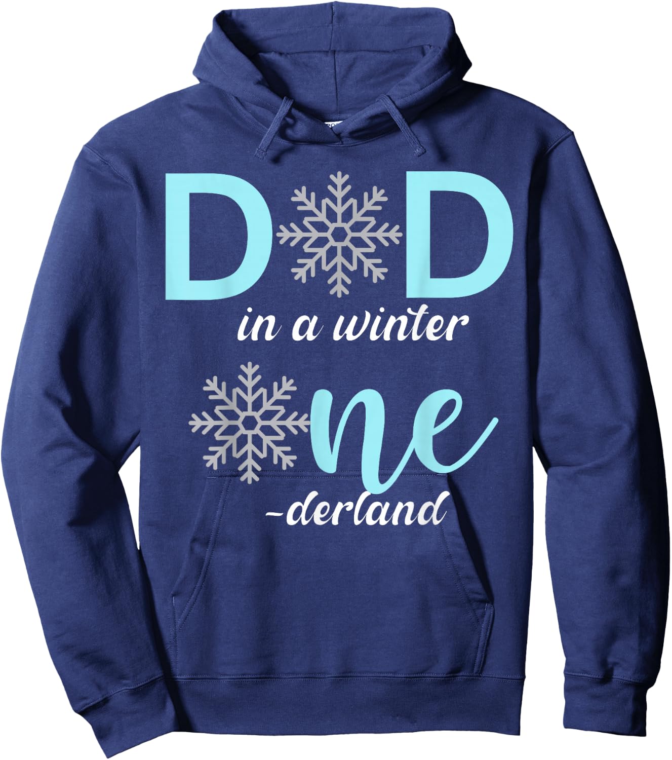 Dad Of The Birthday for Girl Winter Onederland 1st Birthday Hoodie - Hoodie | Navy