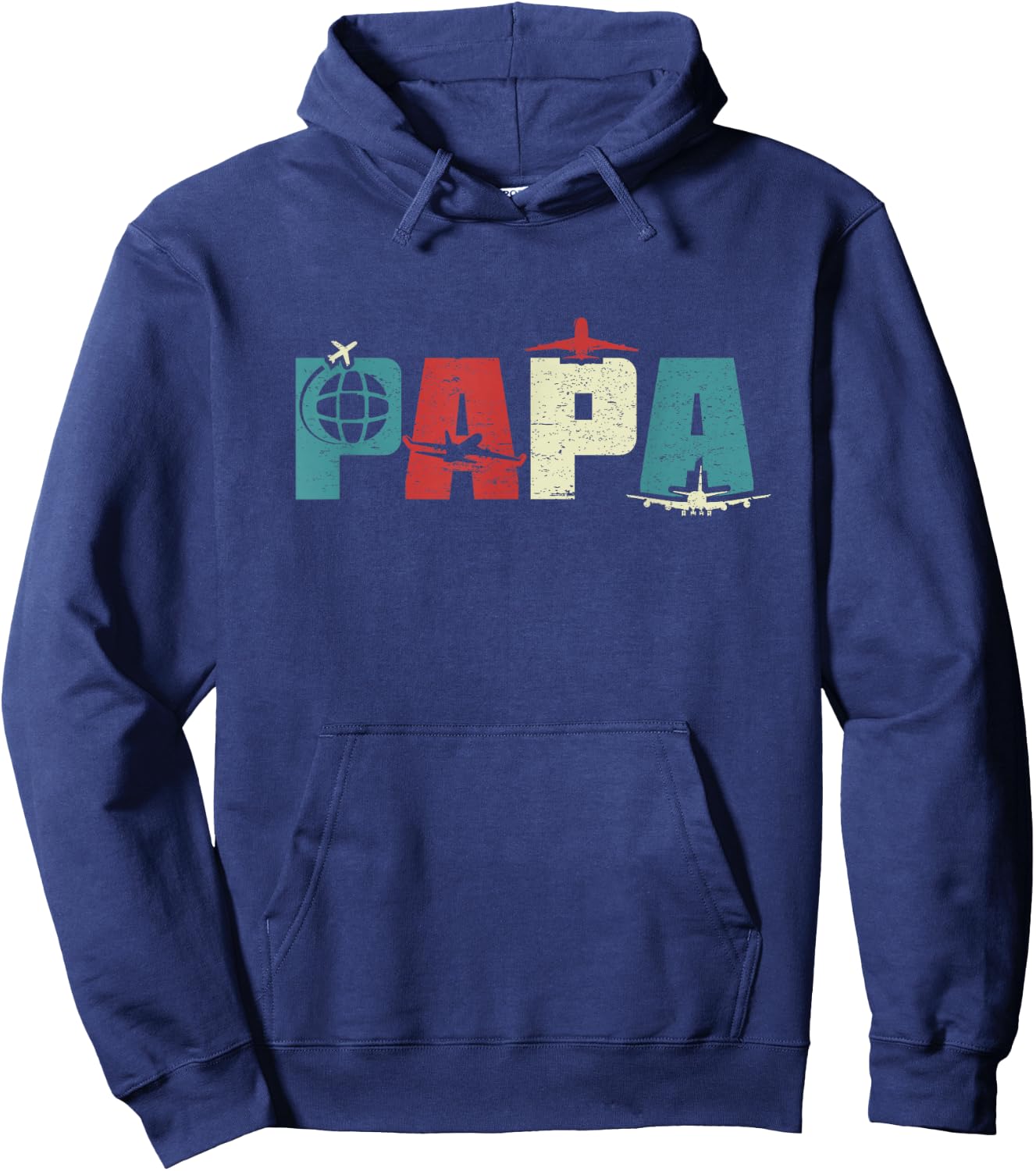 Papa Pilot Funny Dad Aviation Flying Airplane Lovers Gifts Hoodie - Hoodie | Navy