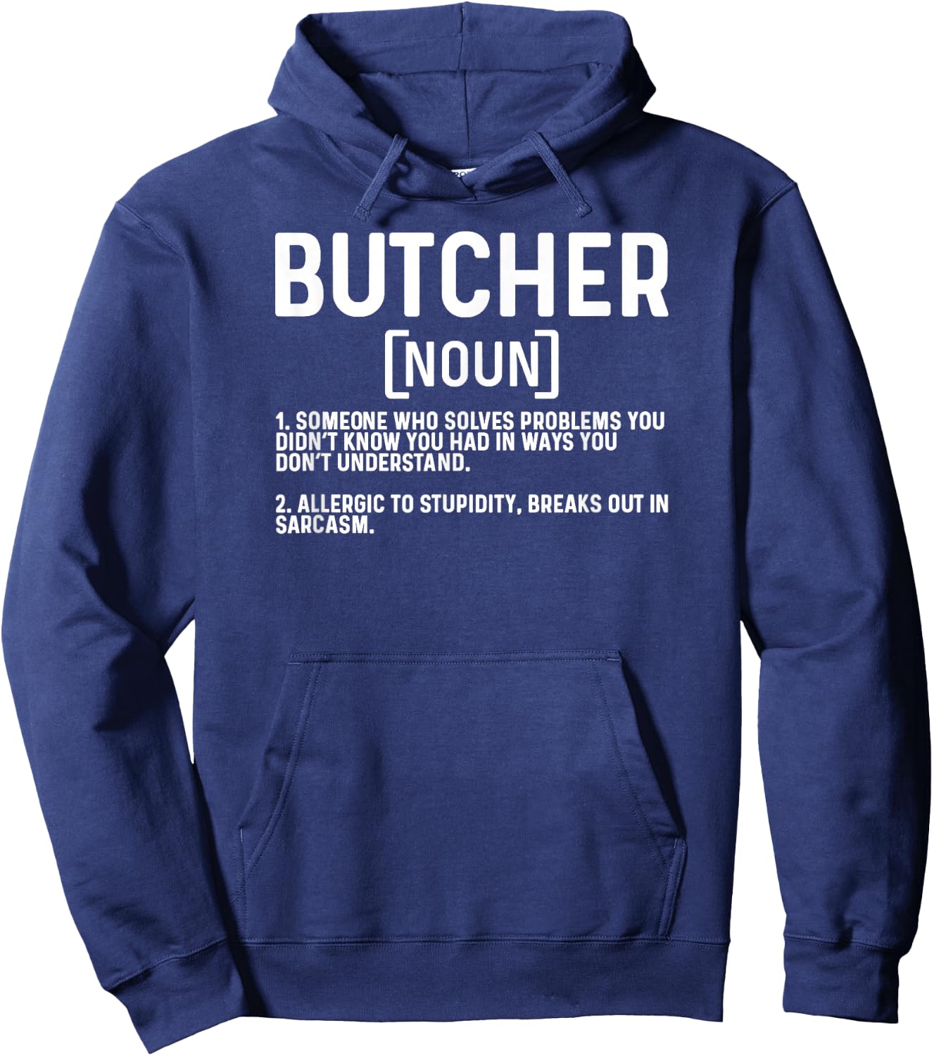 Butcher Definition Butchery Butchers Hoodie - Hoodie | Navy