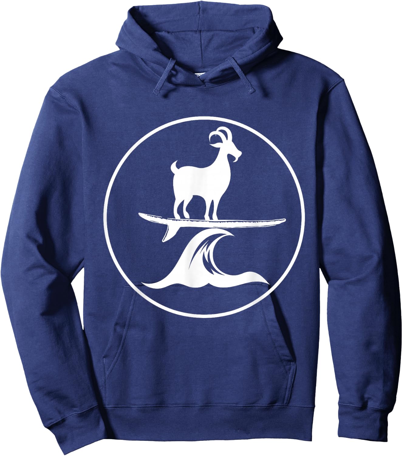Funny Surfing Goat Cool Kids Farm Animal Goats Gift Hoodie - Hoodie | Navy