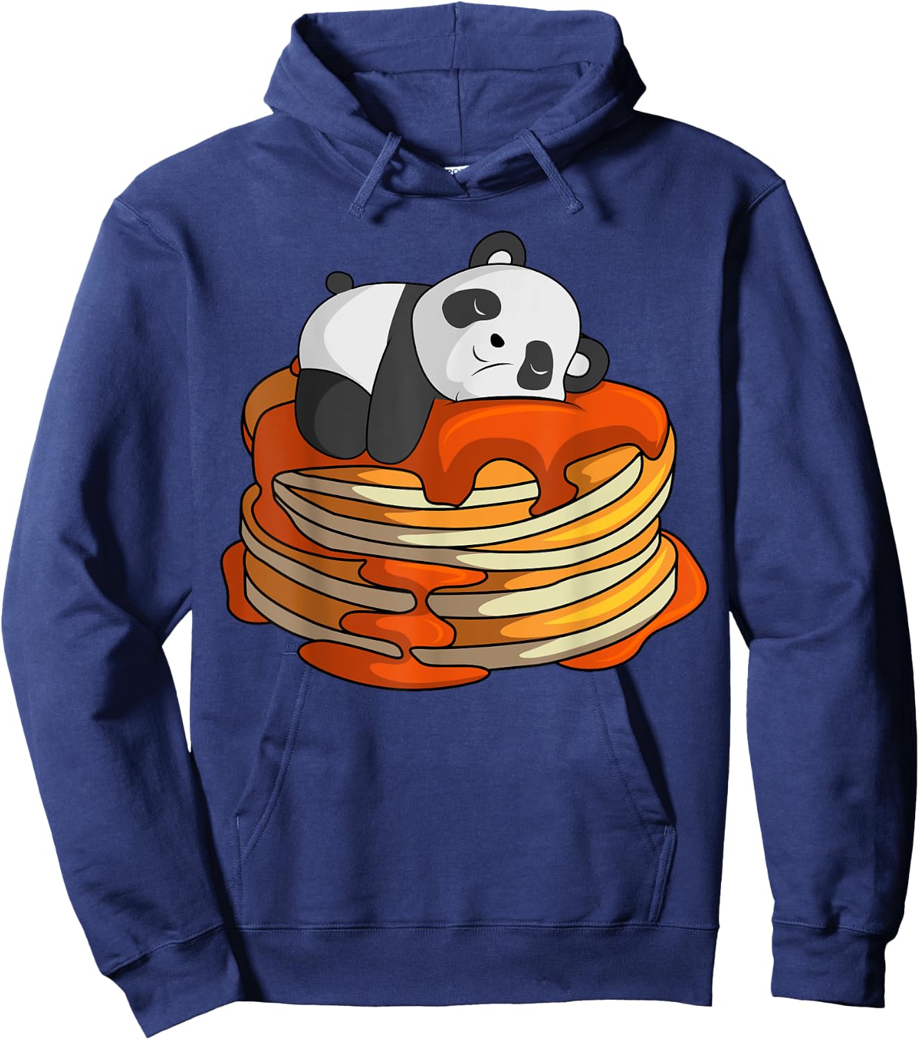 Pancakes Panda On Waffle Breakfast Flapjack Hotcake Food Hoodie - Hoodie | Navy