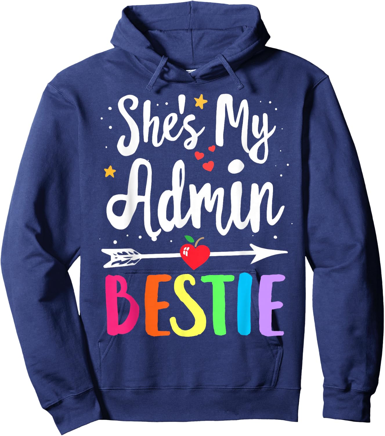 She's my Admin Bestie Squad School Assistant Principal Hoodie - Hoodie | Navy