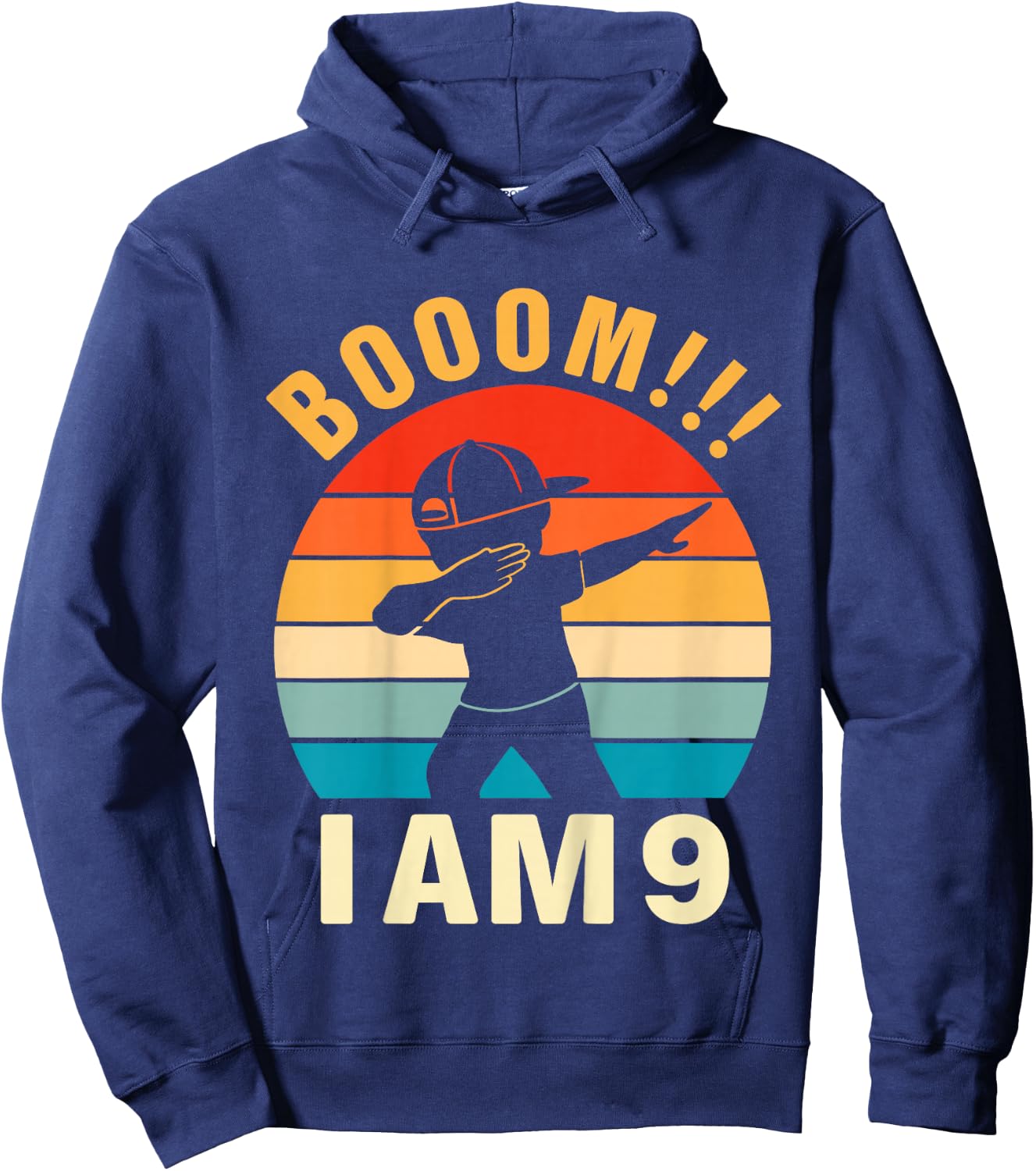 Kids Dabbing Birthday Shirt 9 Years Old 9th Birthday Outfit Boys Hoodie - Hoodie | Navy