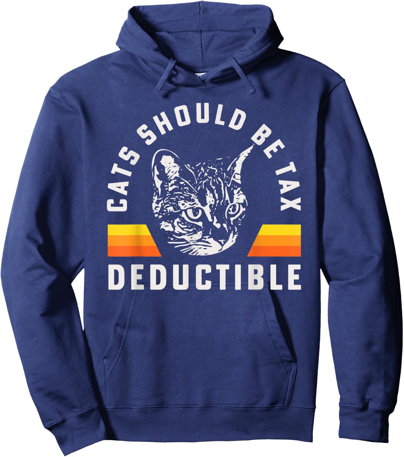 Cats Should Be Tax Deductible Tabby Cat Maine Coon Mom Men Women Kids Hoodie - Hoodie | Navy
