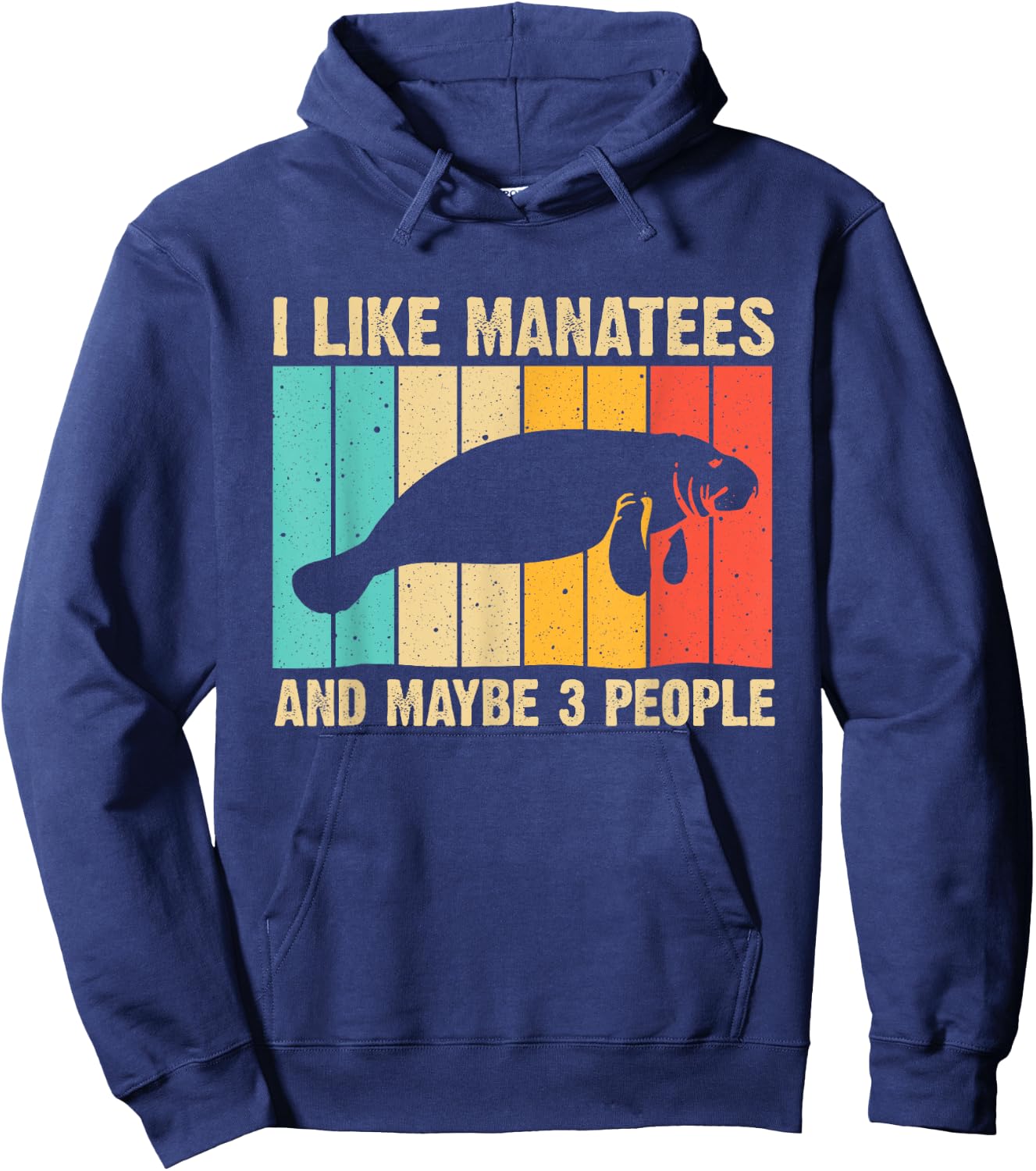 Funny Manatee Art Women Sea Cow Monster Fish Lover Hoodie - Hoodie | Navy