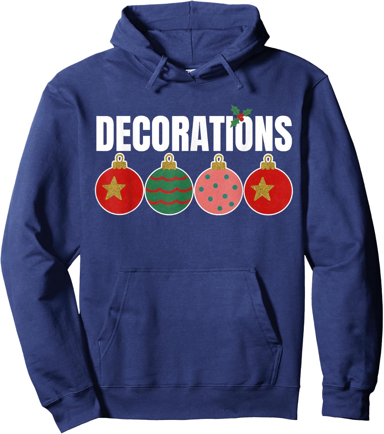 Funny I Put The D in Decorations Matching Couples Pajamas Hoodie - Hoodie | Navy