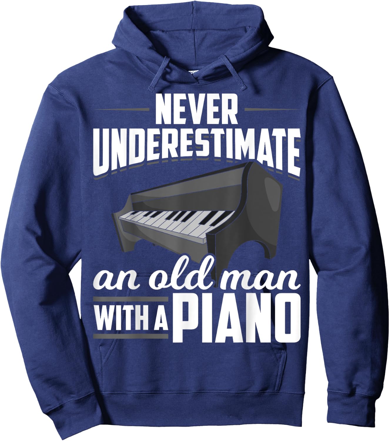 Retired Pianist Music Piano Keyboard Retirement Men Piano Hoodie - Hoodie | Navy