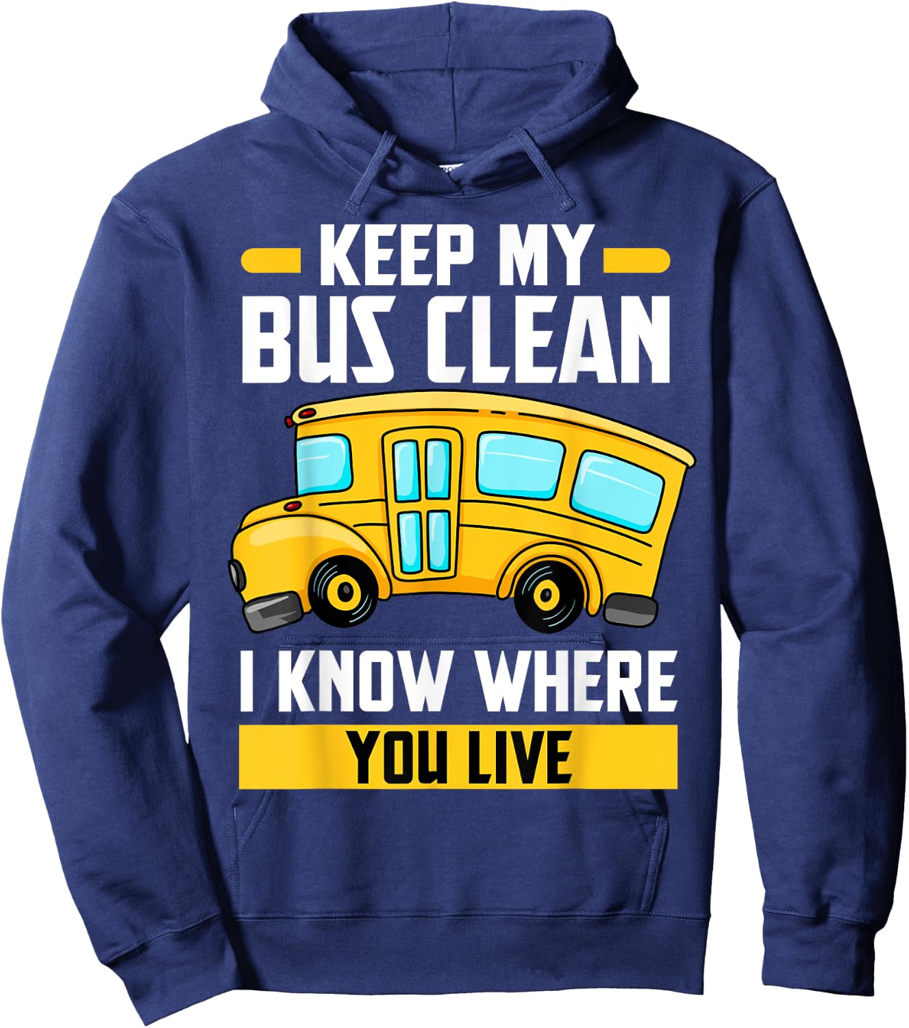 Bus Driver School Traffic Stops Hoodie - Hoodie | Navy