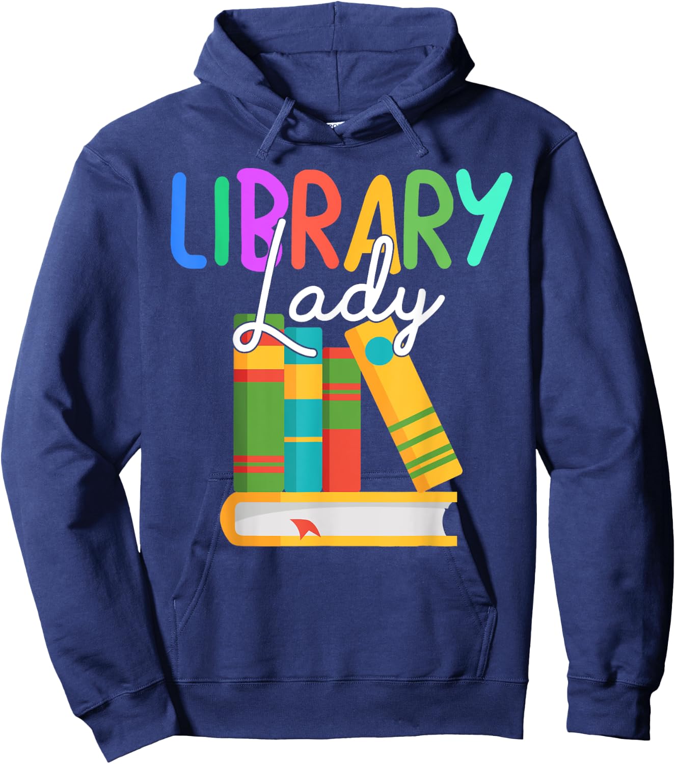 Librarian Library Lady Reading Bookworm Books Lover Hoodie - Hoodie | Navy