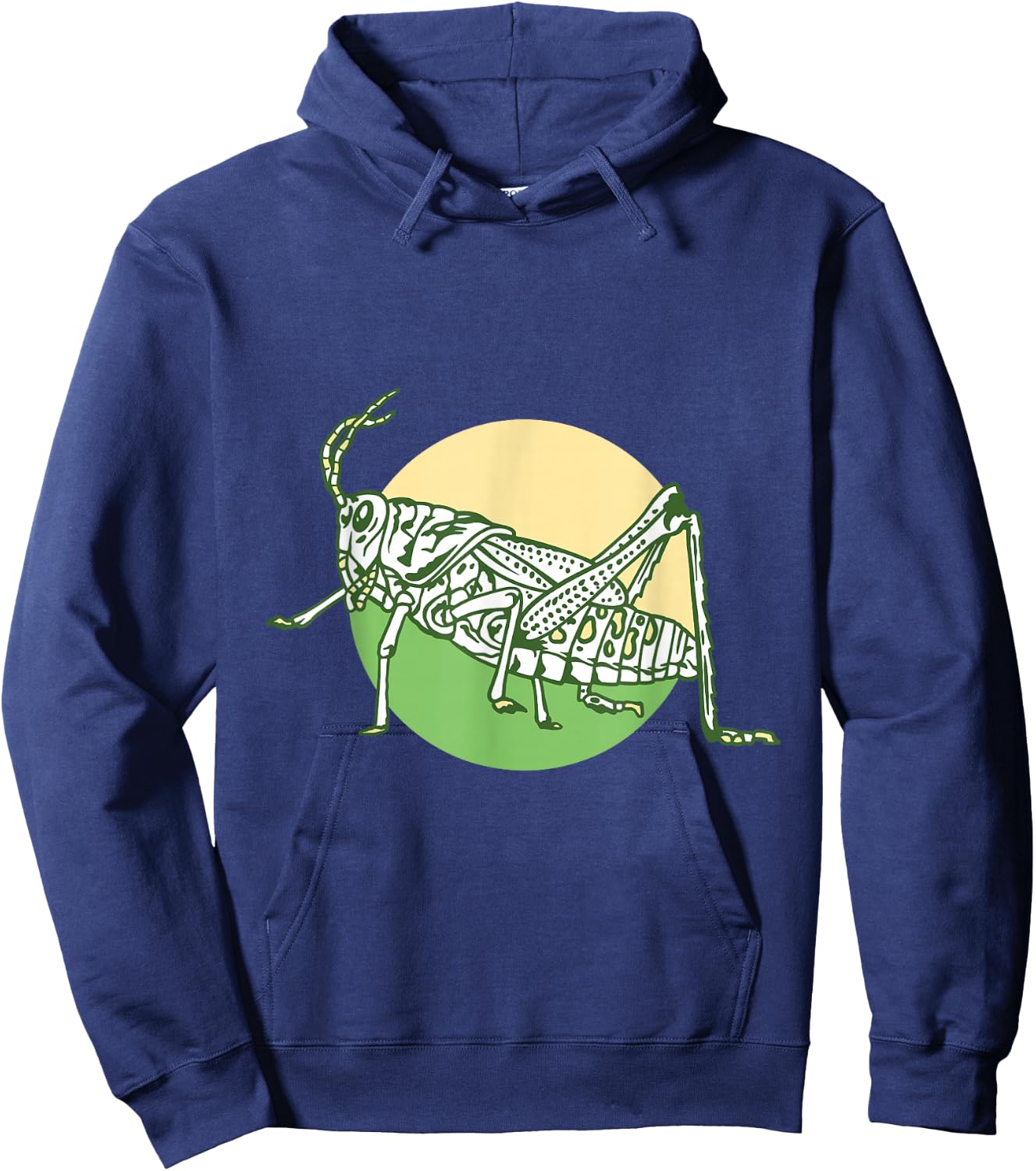 Grass Hopper On Green Background Cool Japanese Simple Hoodie - Hoodie | Navy