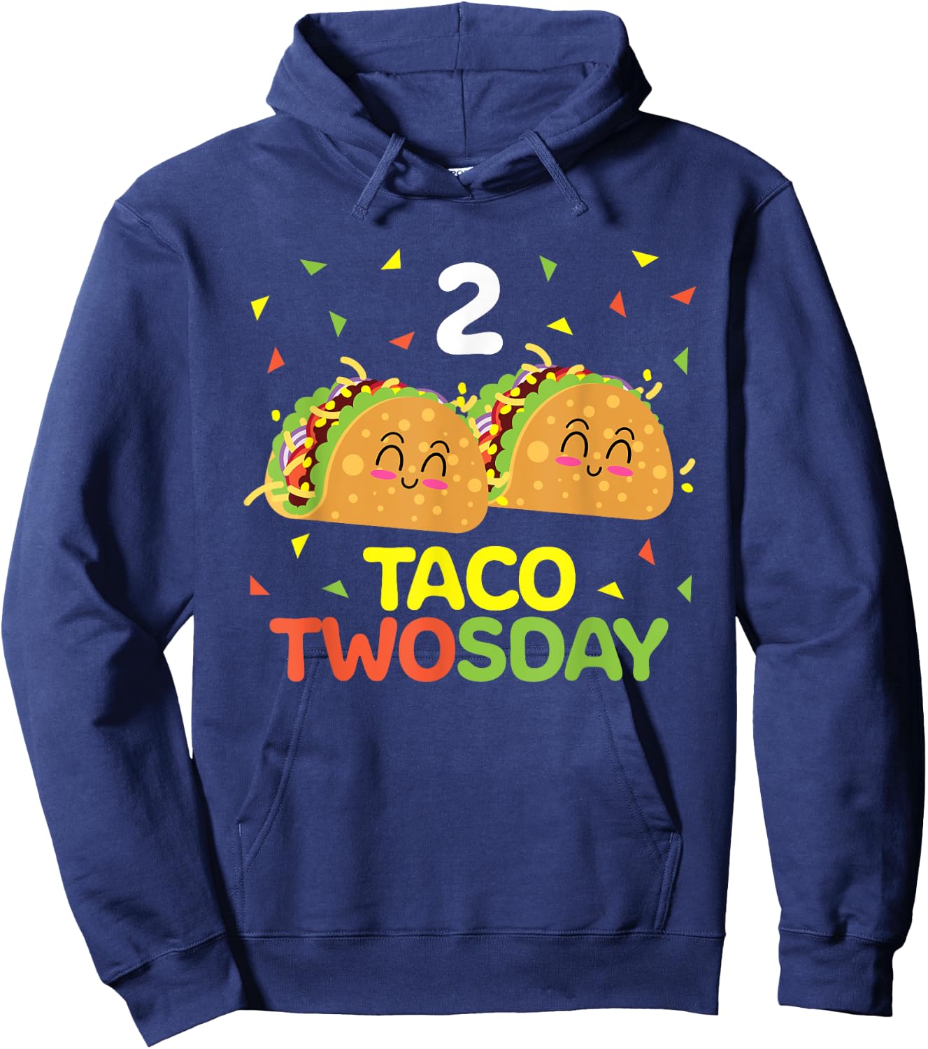 Taco Twosday 2nd Birthday Gifts for Kids Toddler Boy Girl Hoodie - Hoodie | Navy