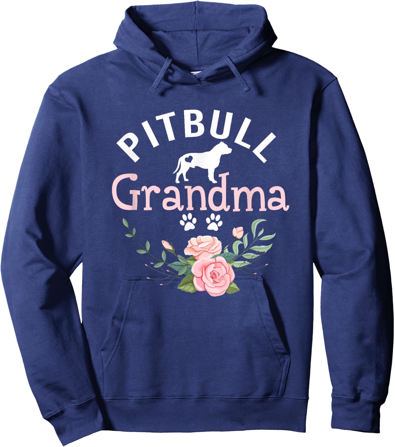 Pitbull Grandma Gifts Mom Pitbull Dog Lover Christmas Hoodie - Hoodie | Navy