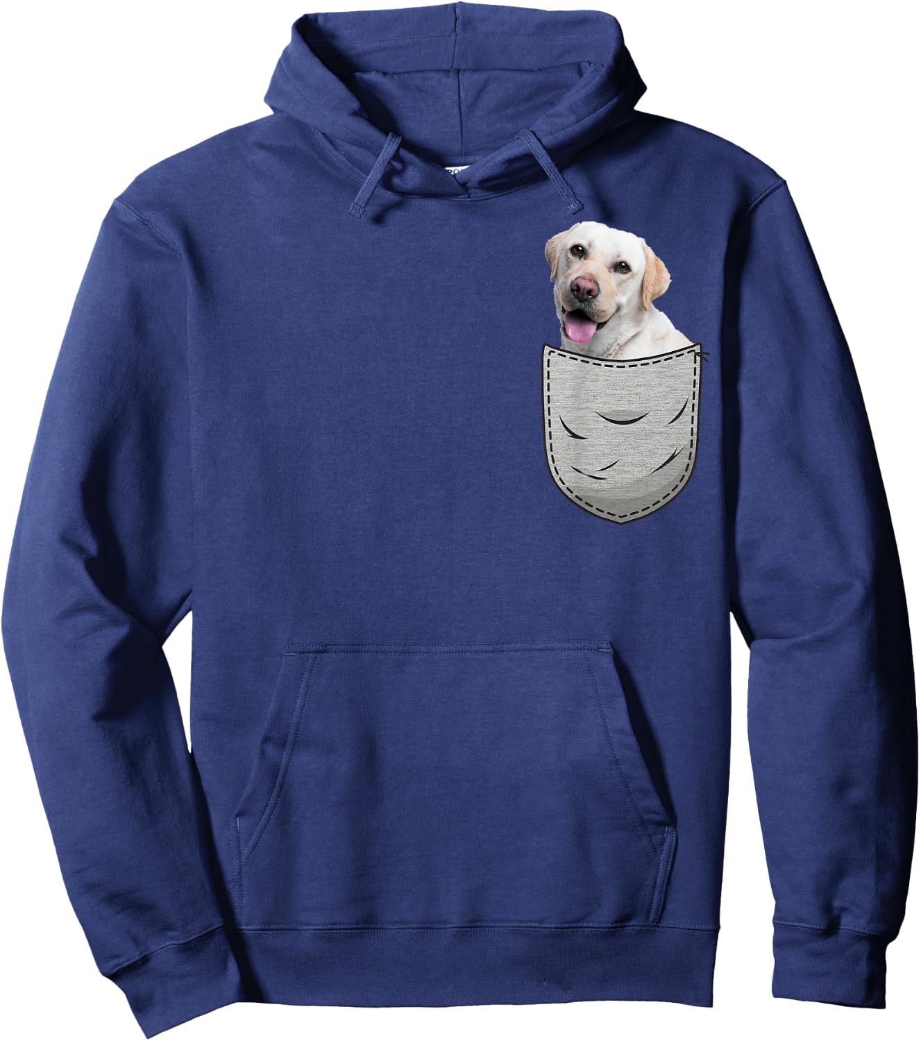 Labbi Labrador Retriever Chest Bag Pocket Dog Owners Men Women Kids Hoodie - Hoodie | Navy