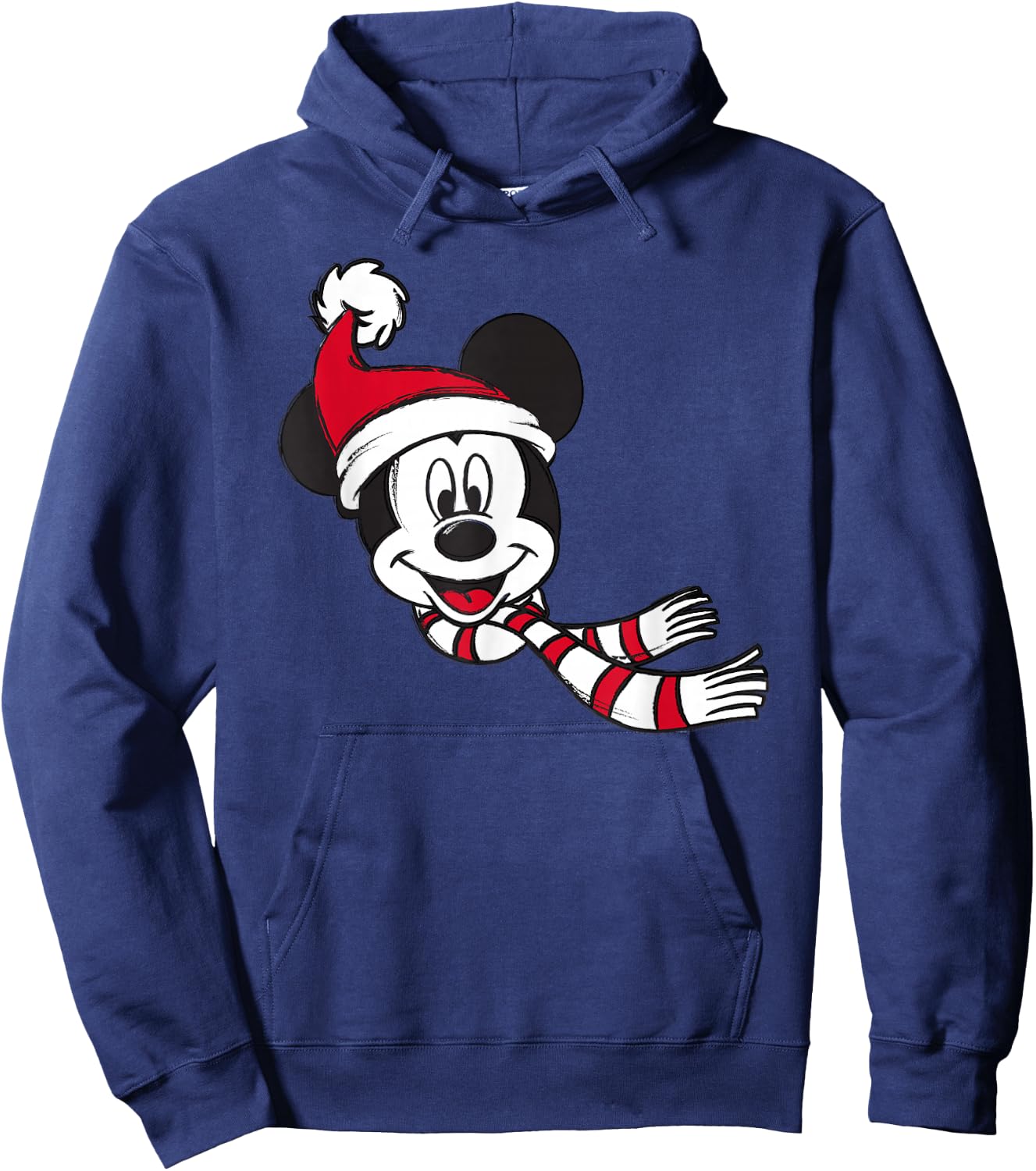 Disney - Mickey Mouse Santa Hat Holiday Hoodie - Hoodie | Navy