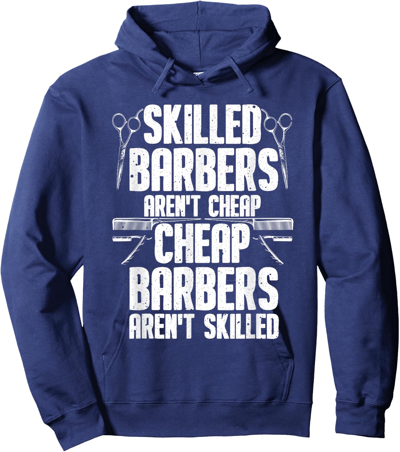 Barber Designs Dad Funny Hairdressing Hair Stylists Hoodie - Hoodie | Navy