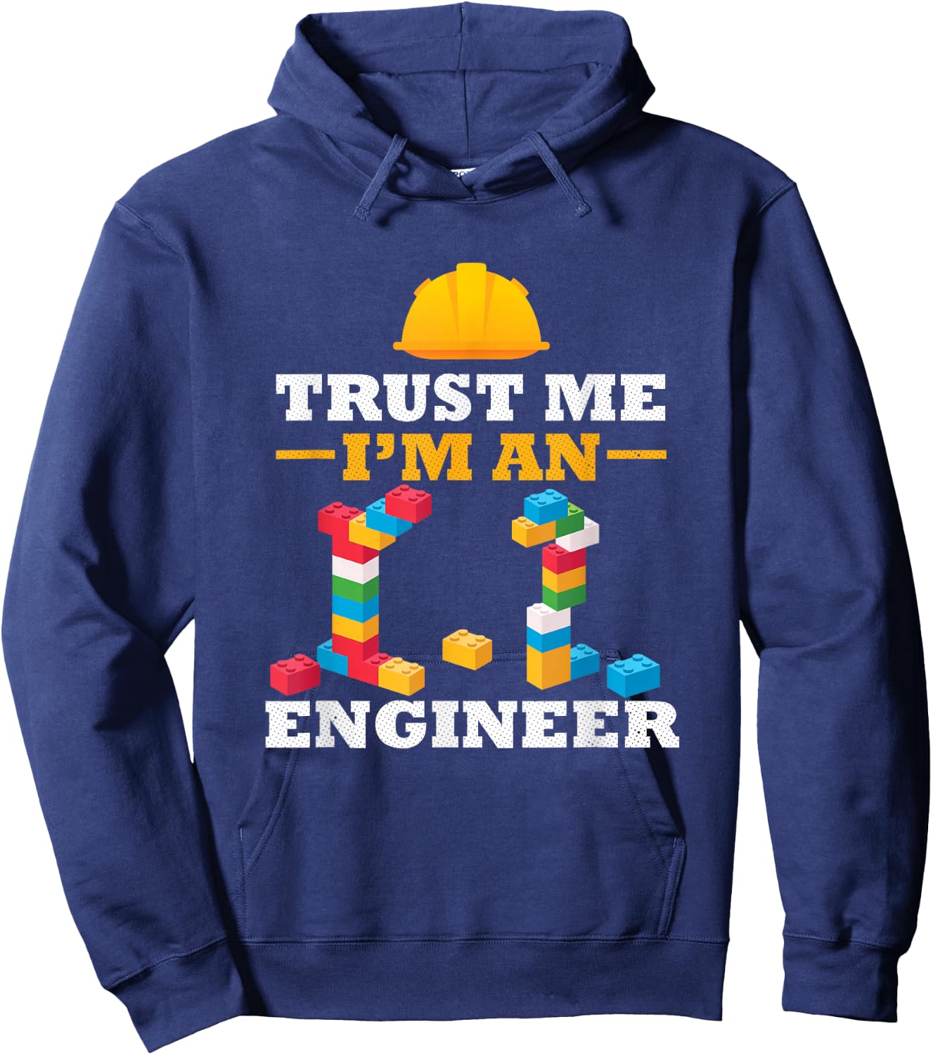 Engineer Master Builder Construction Building Bricks Blocks Hoodie - Hoodie | Navy