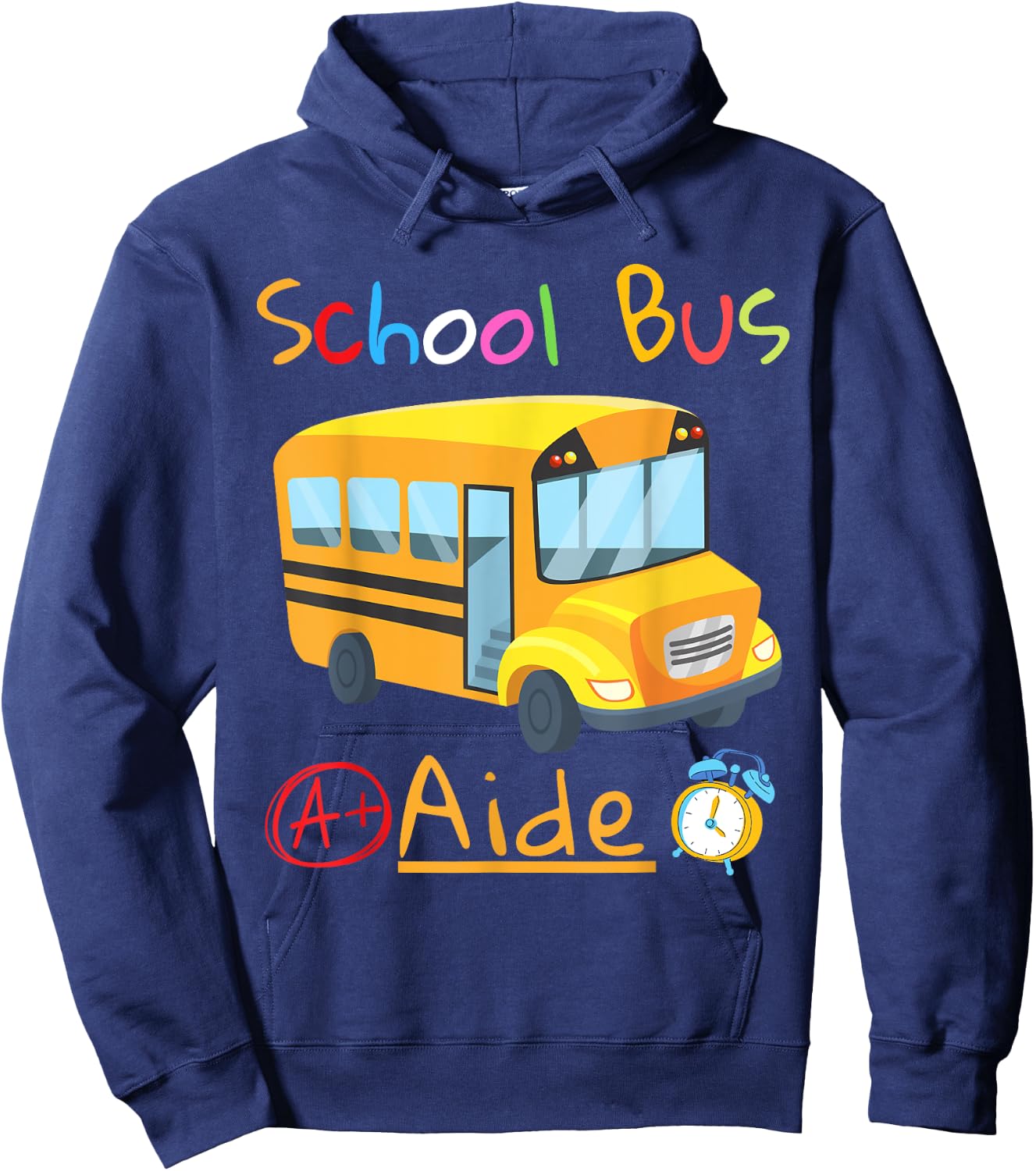 School Bus Aide Squad Back to School Matching Group Hoodie - Hoodie | Navy