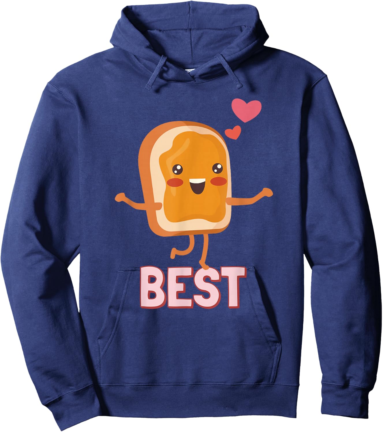 Best Friends PB&J Peanut Butter and Jelly Besties Hoodie - Hoodie | Navy
