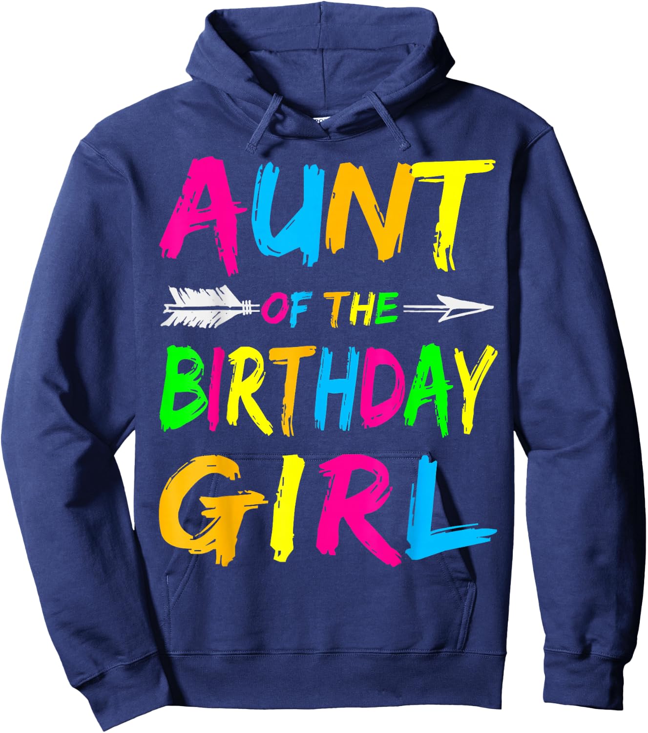 Aunt of the Birthday Girl Retro 80's Party Shirt Hoodie - Hoodie | Navy