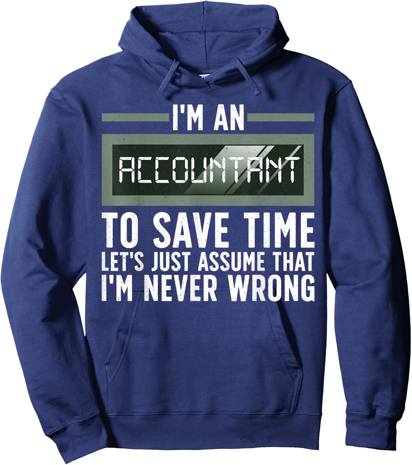 Funny Accounting Art For Accountant Men Women Tax Preparer Hoodie - Hoodie | Navy