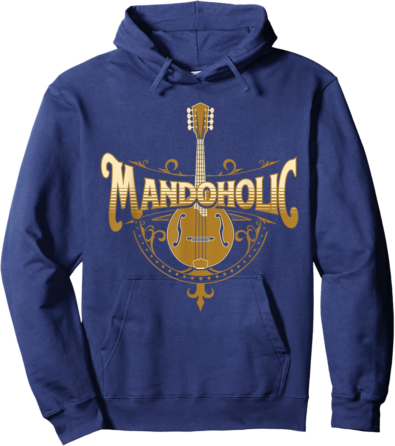Mandaholic - Country Music Mandolin Musical Player Musicians Hoodie - Hoodie | Navy