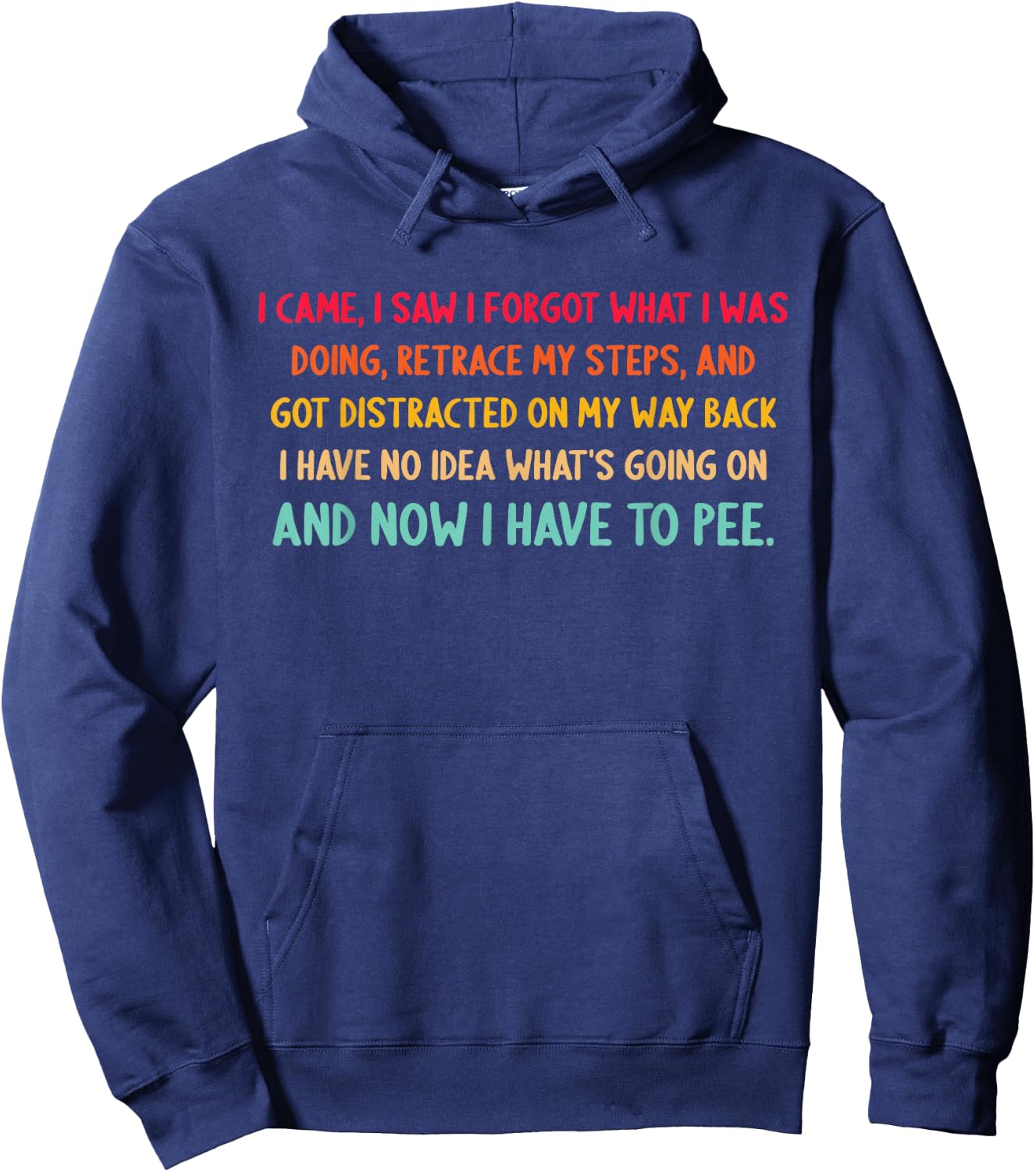 I Came, I Saw I Forgot What I was Doing, Retrace My Steps Hoodie - Hoodie | Navy