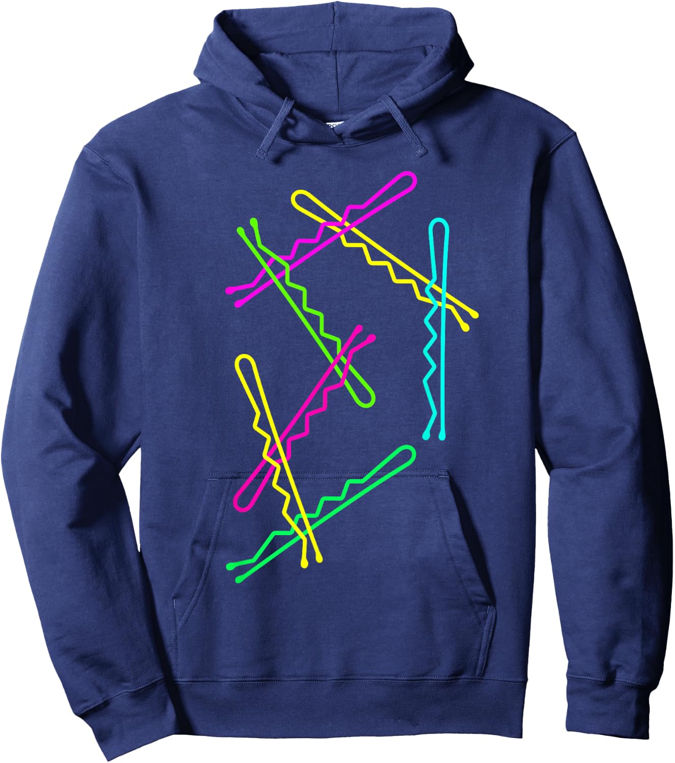 7 Colourful Bobby Pins Hair Pins - Hairdresser and Hairdresser Hoodie - Hoodie | Navy