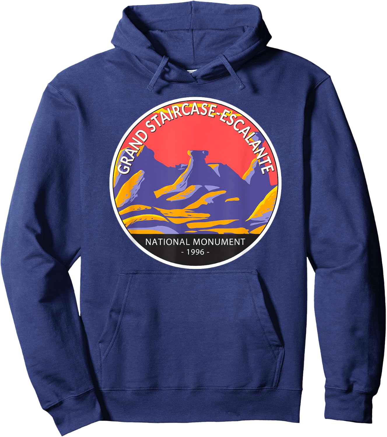 Grand Staircase Escalante National Monument Utah Vintage Hoodie - Hoodie | Navy