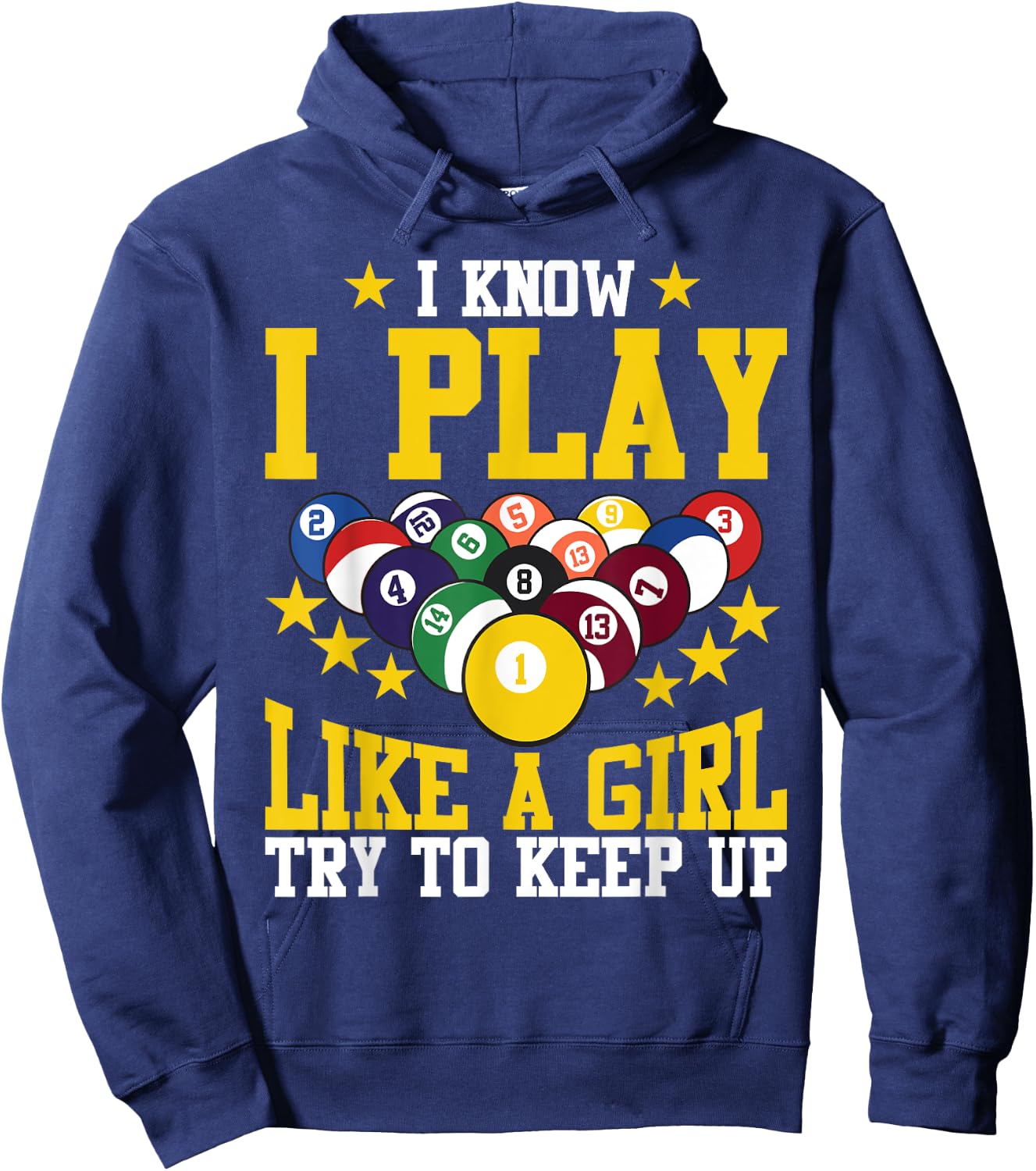 Funny Billiards Design For Girl Women Billiards Pool Player Hoodie - Hoodie | Navy