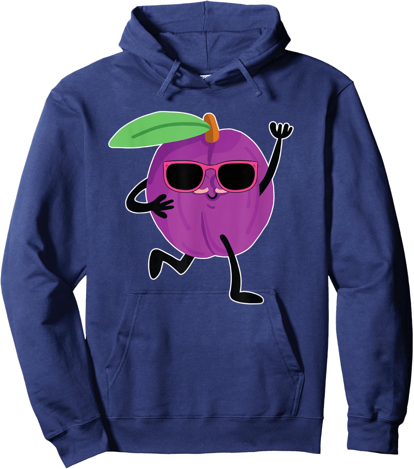 Funny Plum With Sunglasses Cool Plum Fruits Hoodie - Hoodie | Navy