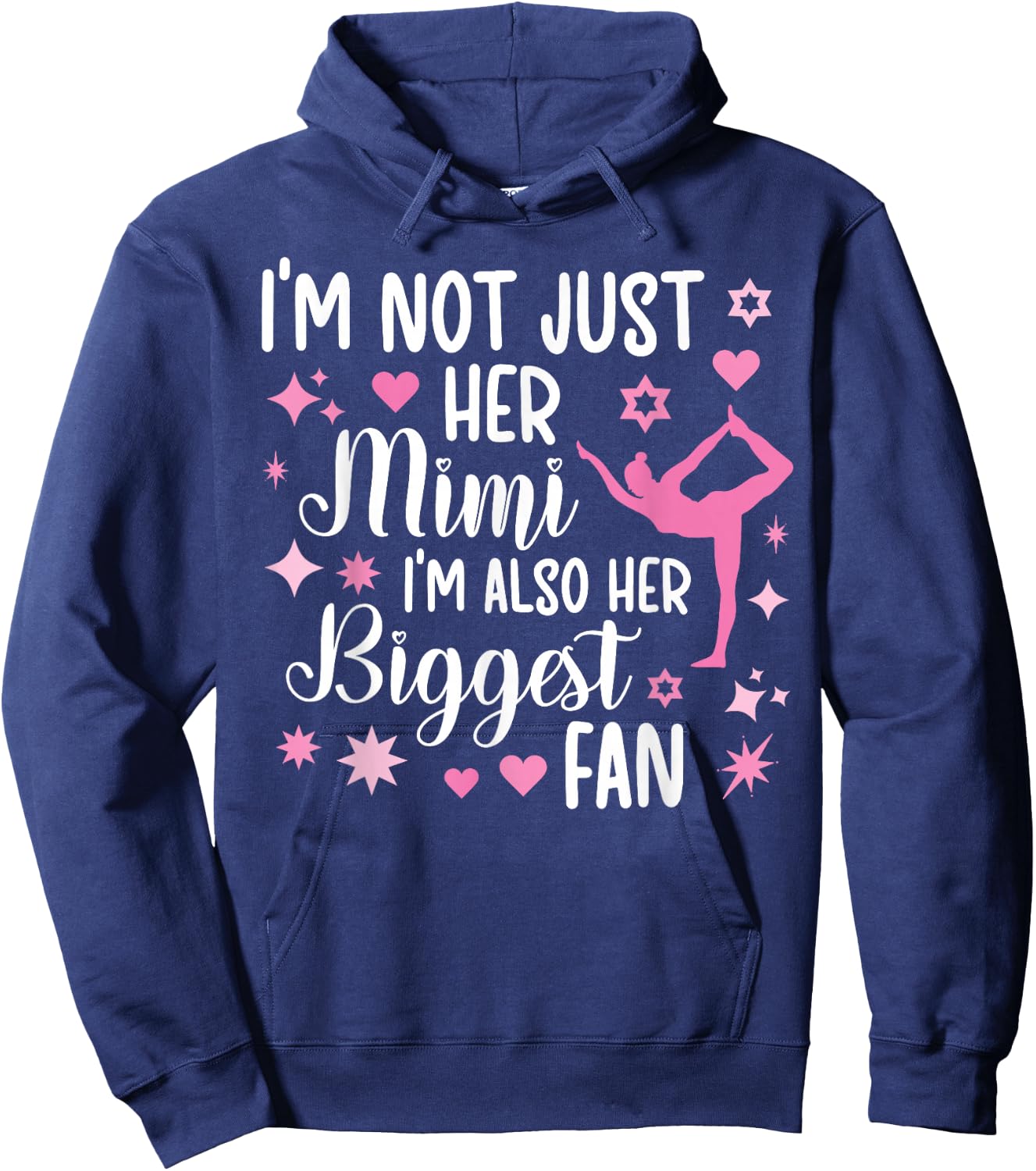 Her Biggest Fan Gymnastics Mimi Of A Gymnast Mimi Grandma Hoodie - Hoodie | Navy
