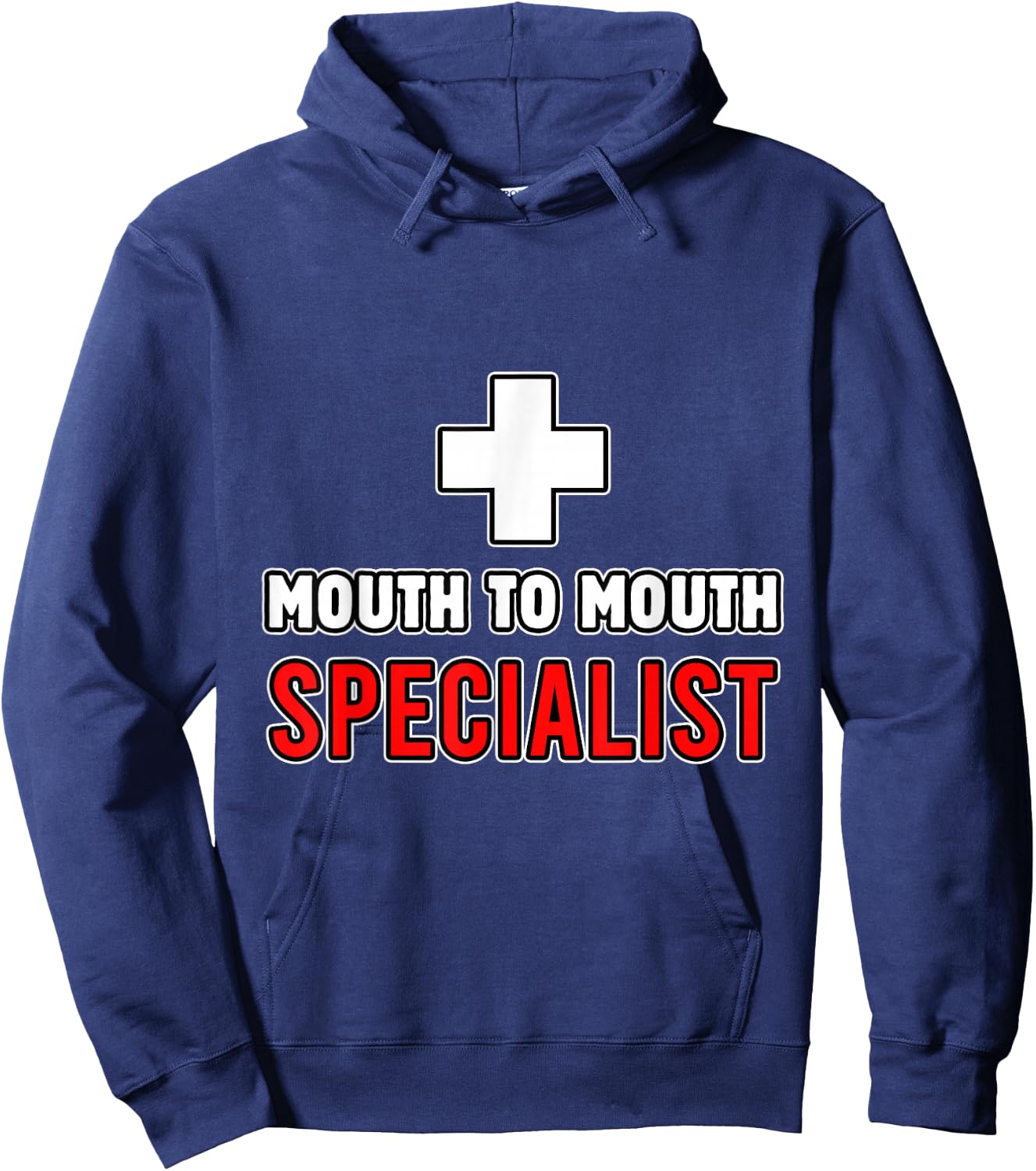 Mouth To Mouth Specialist Lifeguards Seashore Marine Police Hoodie - Hoodie | Navy