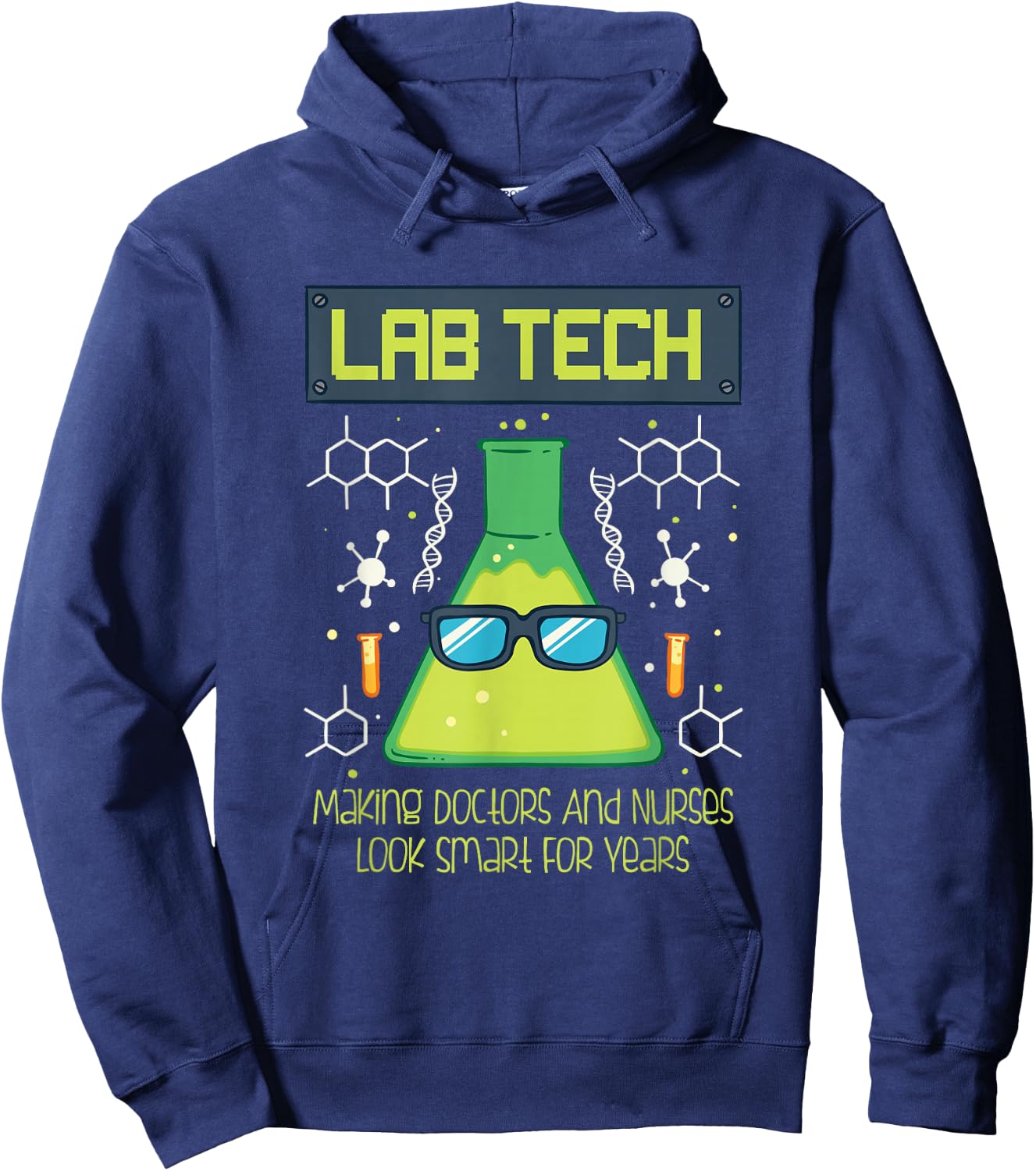 Funny Science Puns Humor Gift Lab Tech For Scientists Hoodie - Hoodie | Navy