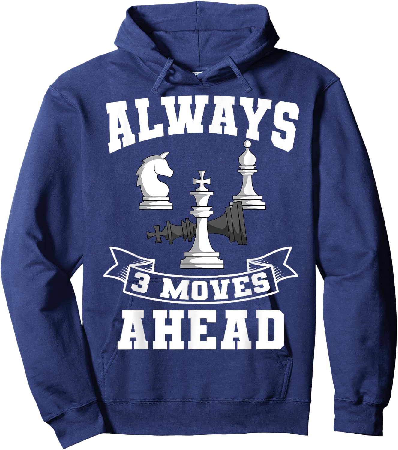 Chess Players Boardgame Checkmate King Rook Bishop Hoodie - Hoodie | Navy