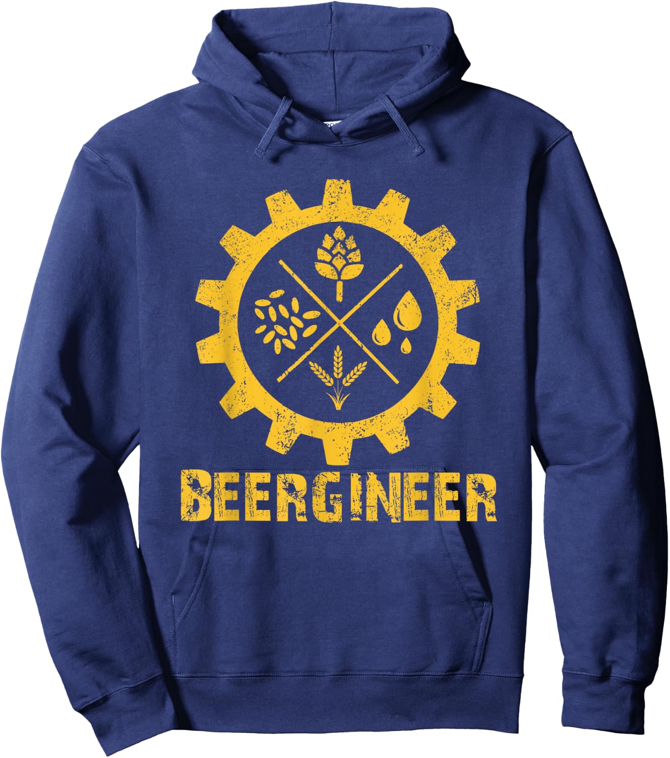 Home Brewing Art Craft Beer Homebrew Brewery Beer Engineer Hoodie - Hoodie | Navy
