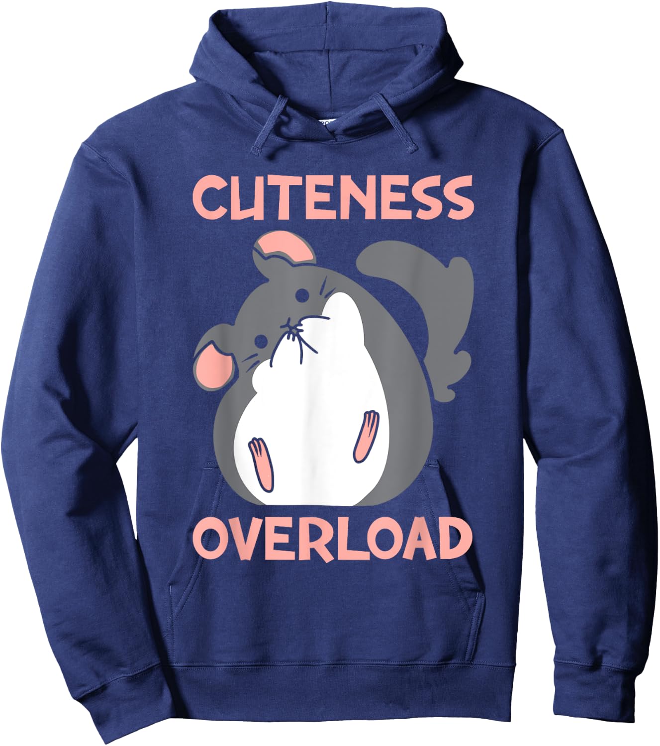 Cuteness Overload | Pet Rodent | Cute Chinchilla Lover Hoodie - Hoodie | Navy