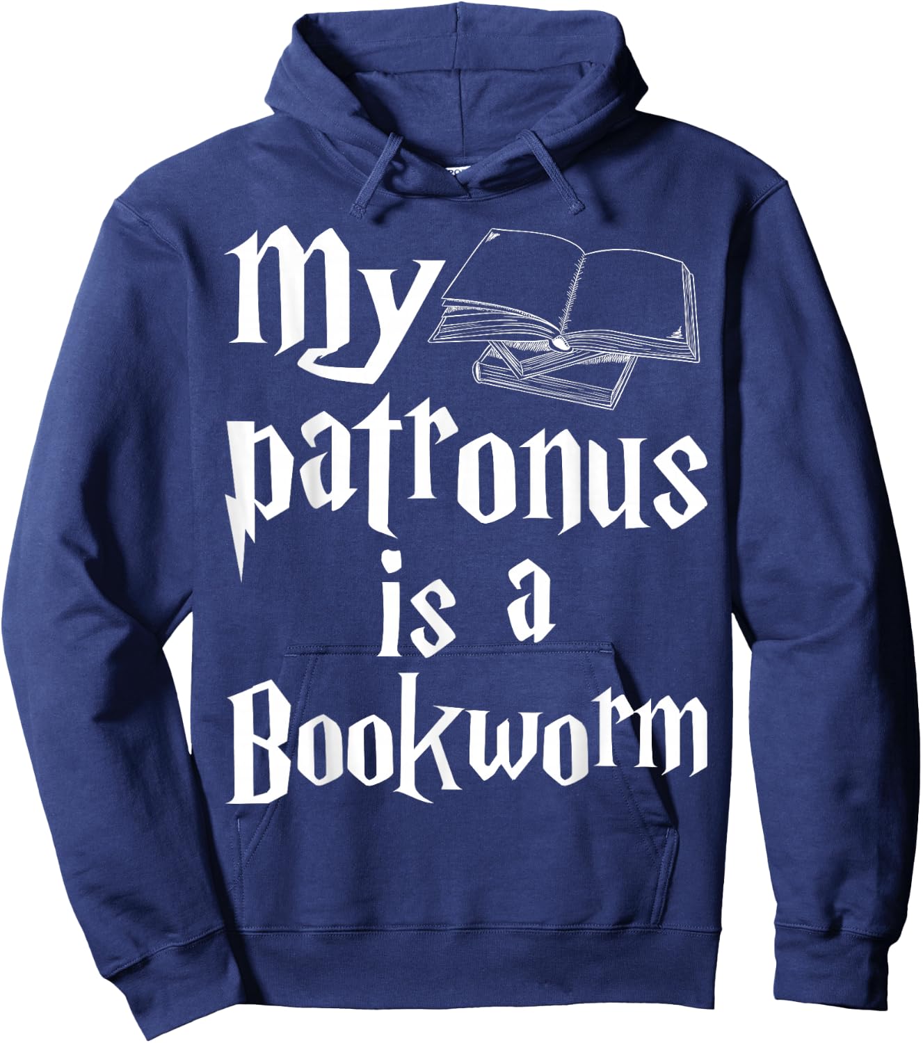 My Patronus is Bookworm Librarian Book Lover Reader Gift Hoodie - Hoodie | Navy