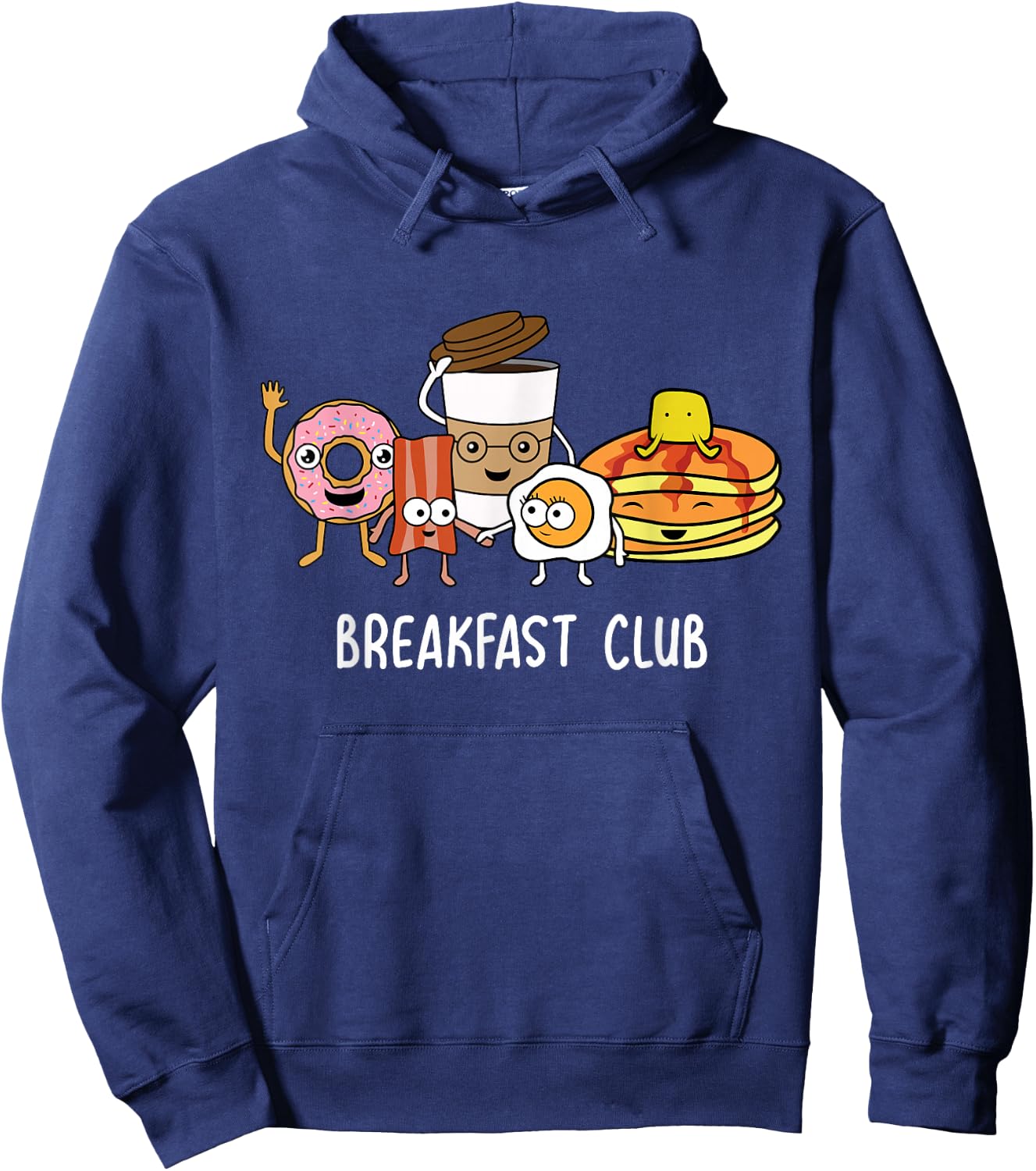 Breakfast Club Cute Kawaii Bfast Club Parody Funny Food Pun Hoodie - Hoodie | Navy