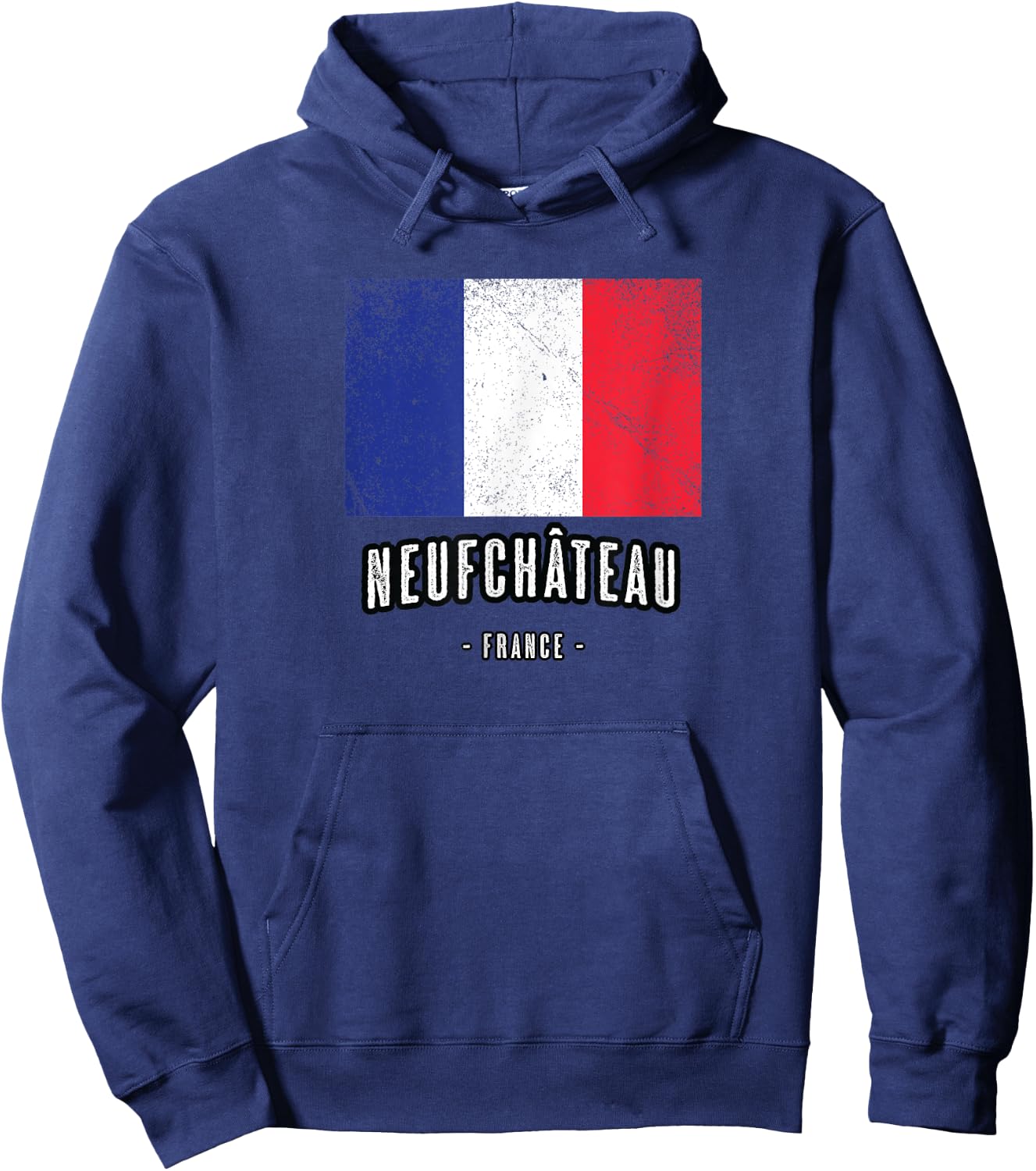 City of Neufchâteau France | FR Flag Top, Drapeau Français Hoodie - Hoodie | Navy