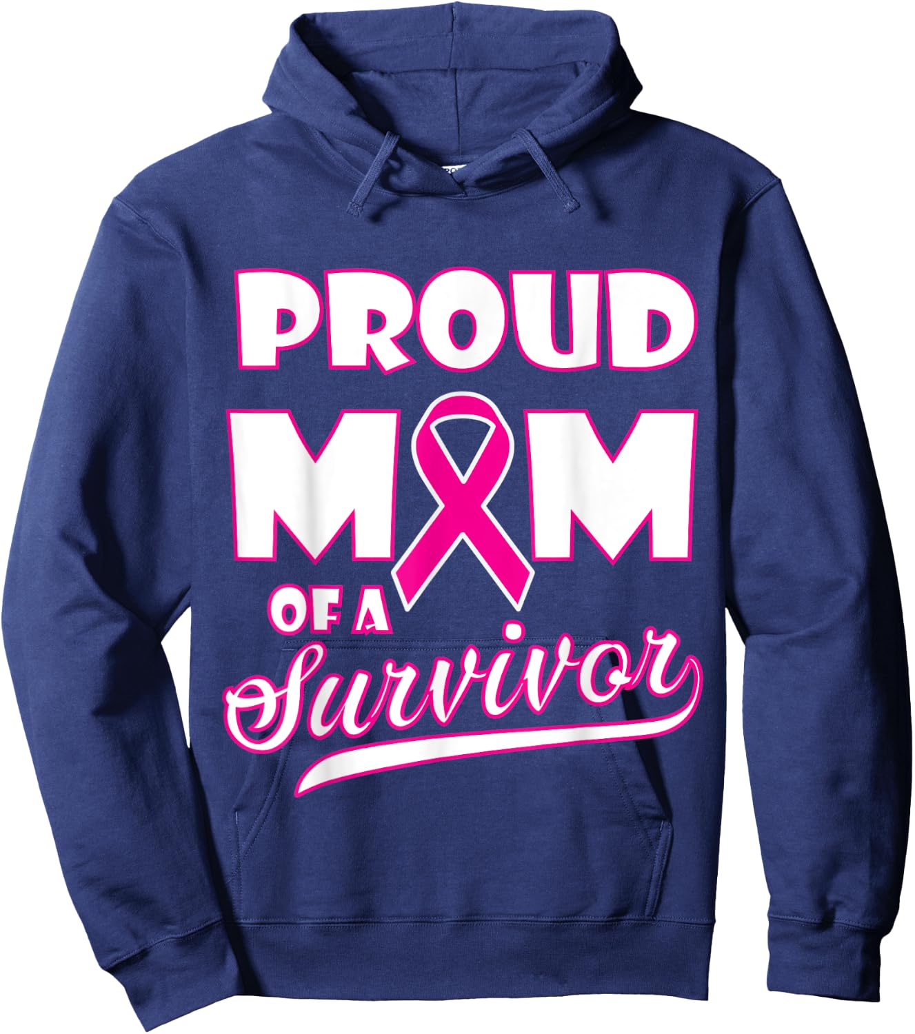 Breast cancer awareness proud mom of a survivor Hoodie - Hoodie | Navy